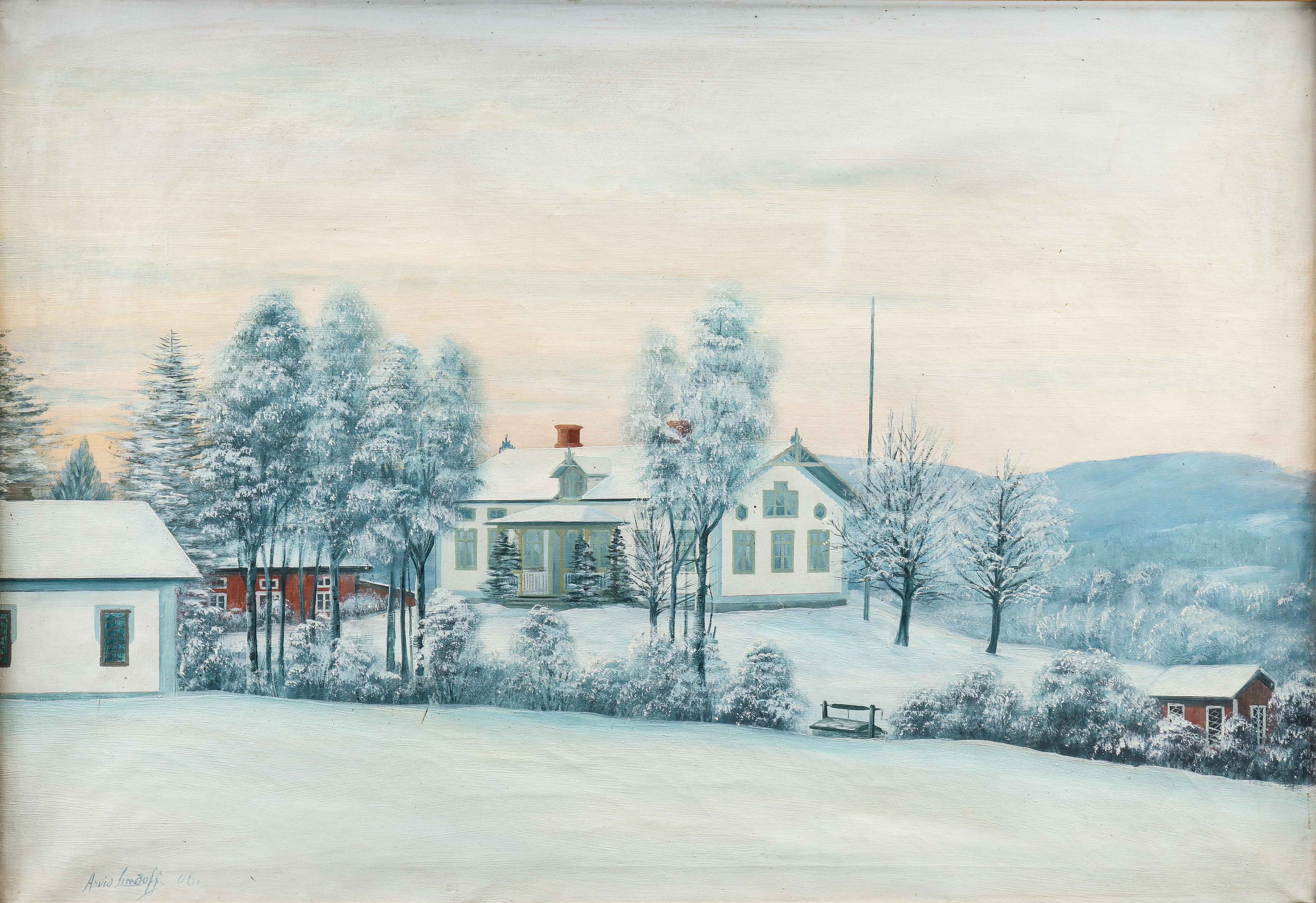 ARVID LINDOFF. "Gården Malviken, Öjervik, Sunne sn" Värmland, 1906.