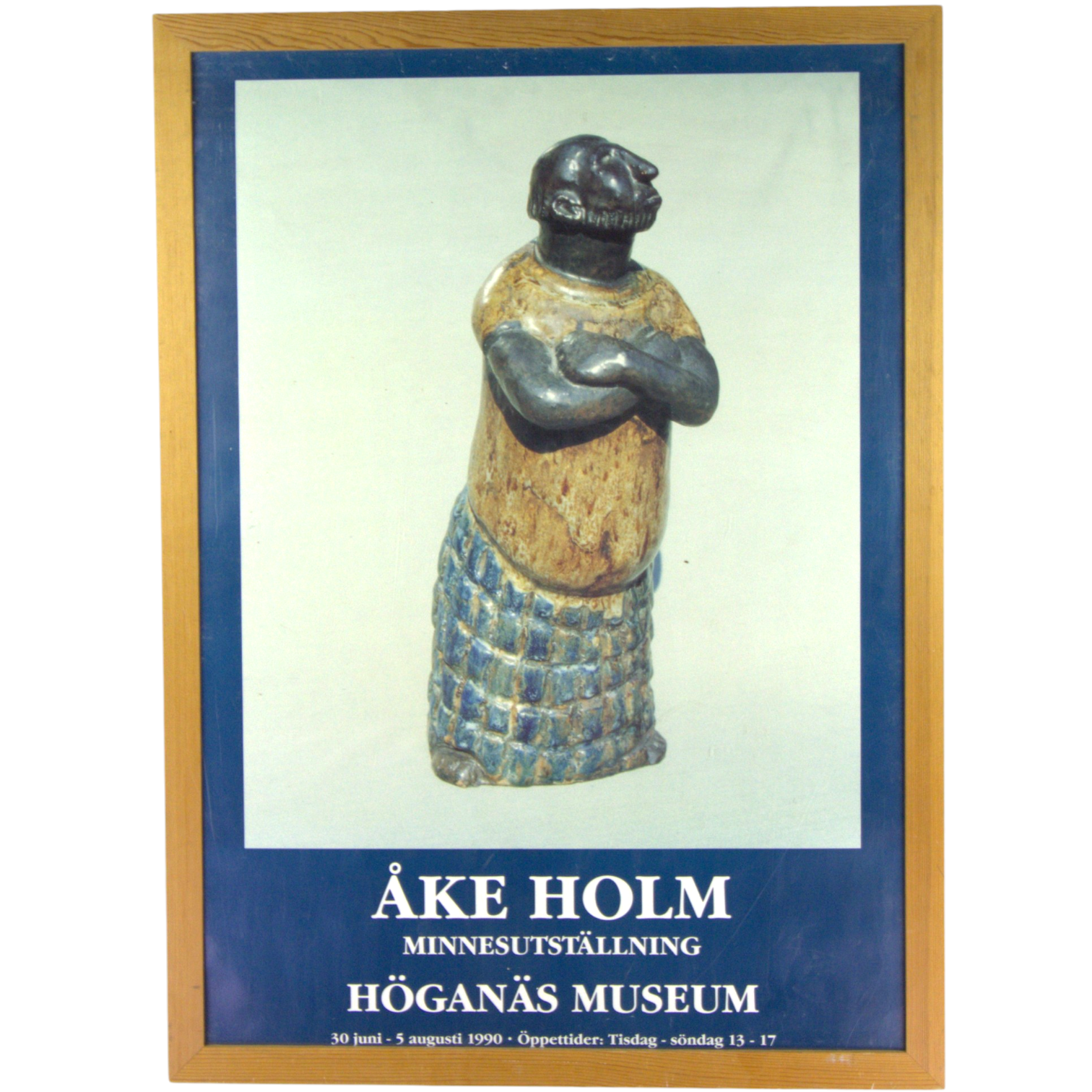 UTSTÄLLNINGSAFFISCH, "Åke Holm, Utställningsaffisch", Höganäs Museum, 1990.