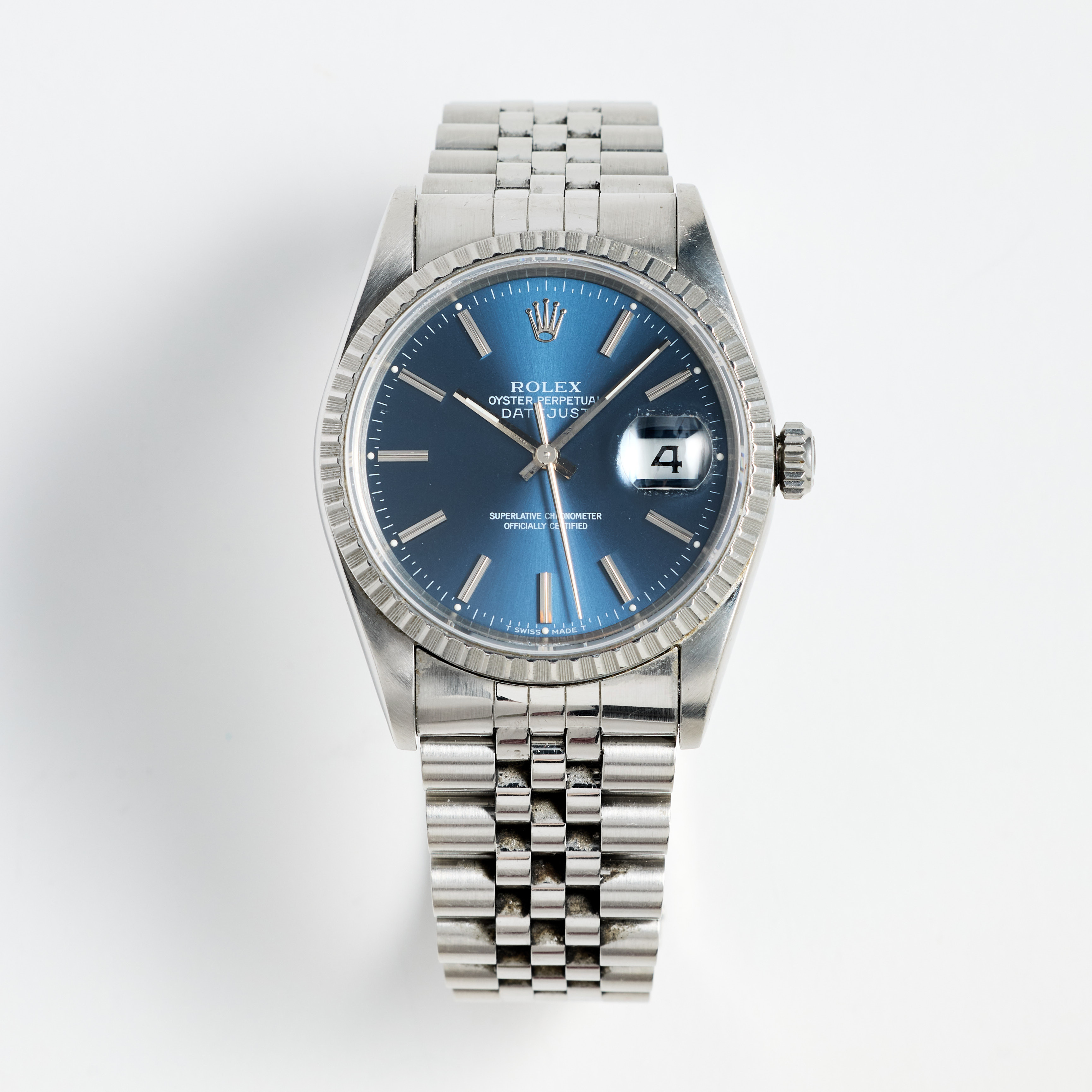 ROLEX, Oyster Perpetual, Datejust (T Swiss Made T), Chronometer, armbandsur, 36 mm, stål, certifikat, februari 1996.