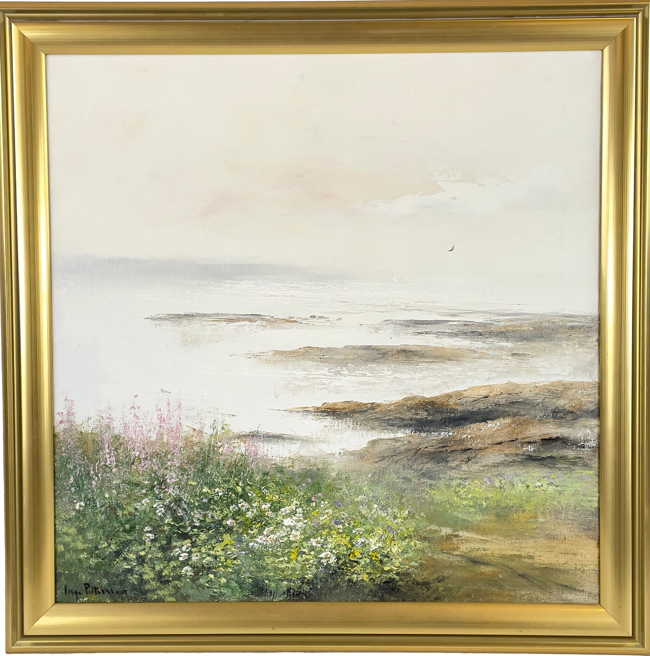 INGE PETTERSSON. "Skärgårdsblommor", olja på duk, signerad.