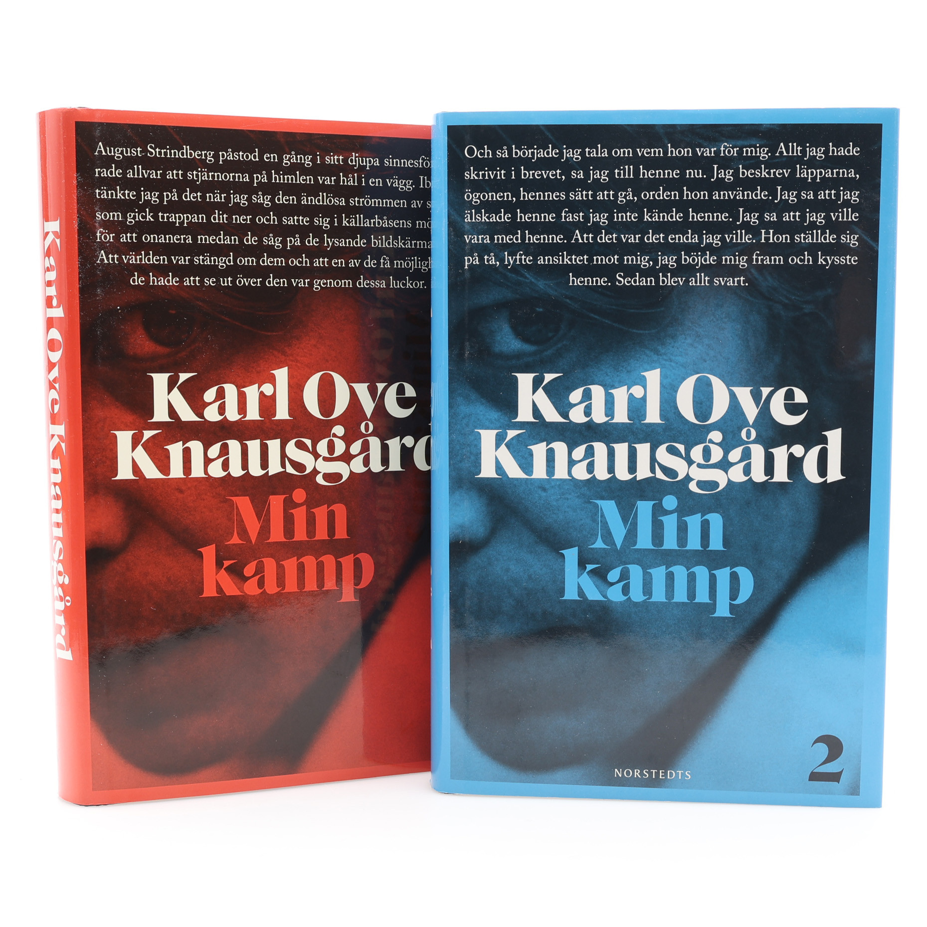 KARL OVE KNAUSGÅRDS MIN KAMP 1 OCH 2 - BÅDA DELARNA MED EN DATERA D DEDIKATION PÅ TITELSIDAN FRÅN KARL OVE.