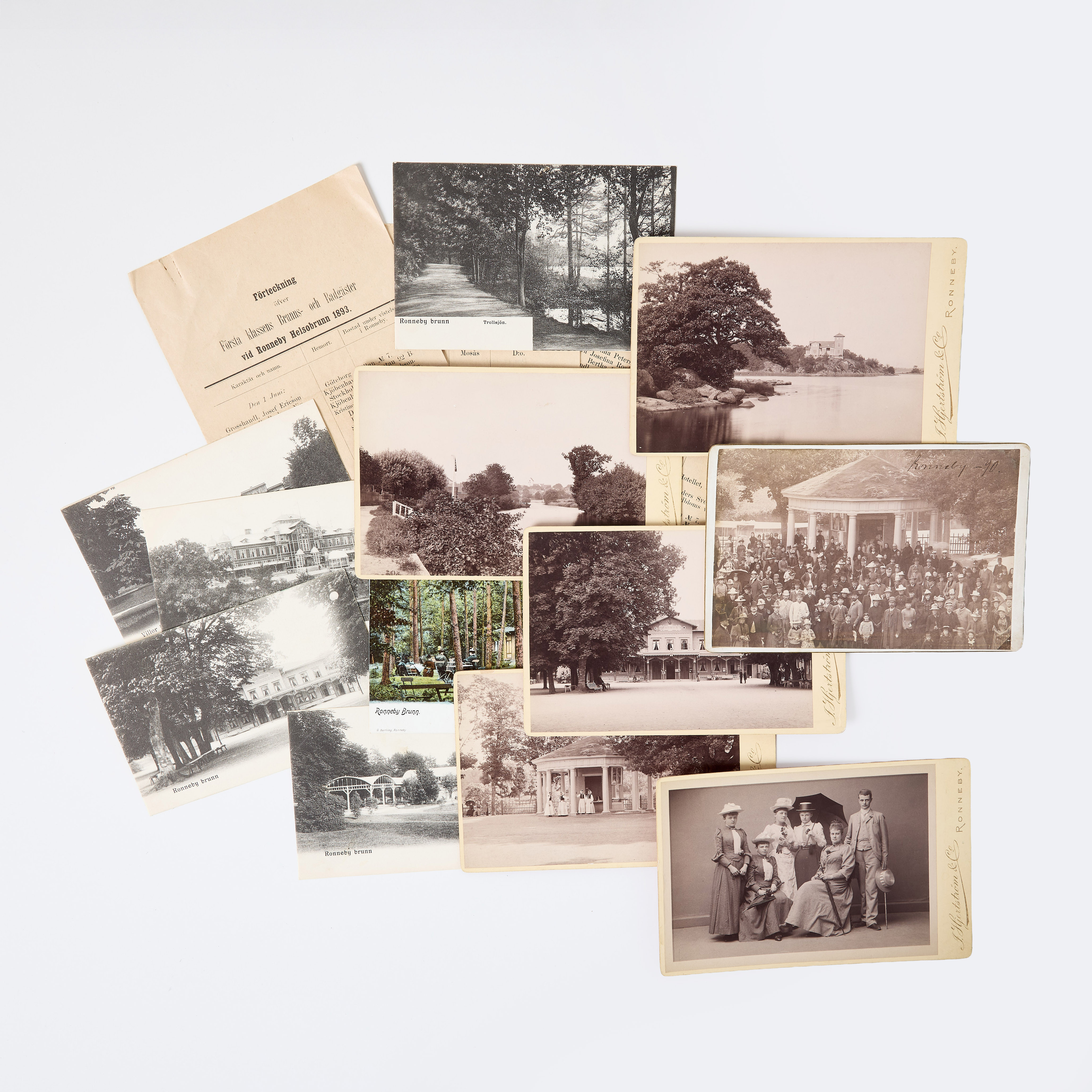 RONNEBY BRUNN, FOTOGRAFIER OCH VYKORT, proveniens familjen Cronstedt.