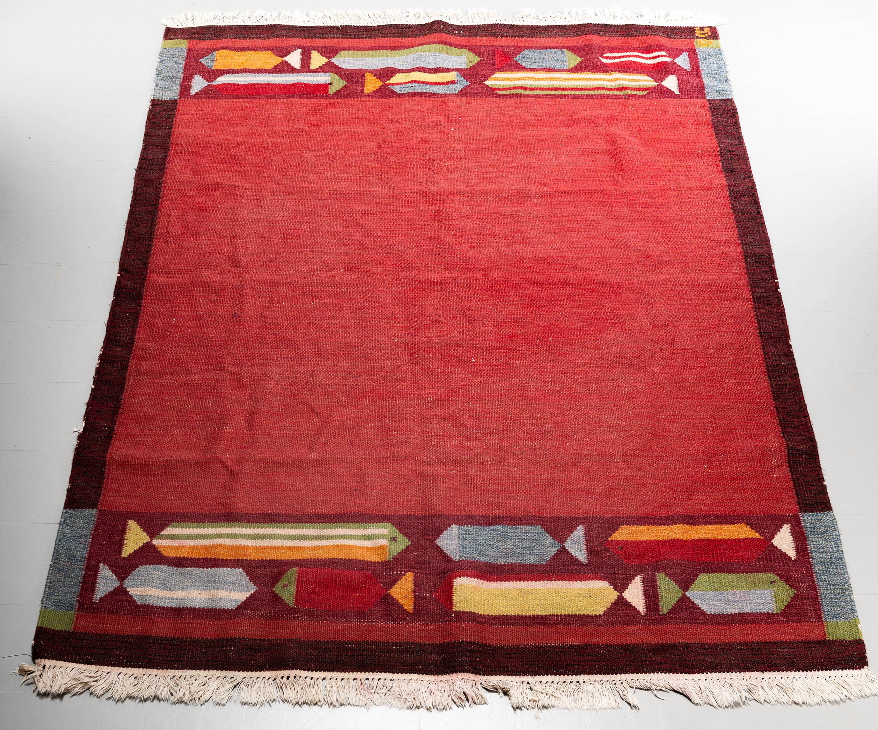 ANNA JOHANNA ÅNGSTRÖM. Matta, Röllakan, 170,5 x 218 cm, Signerad.