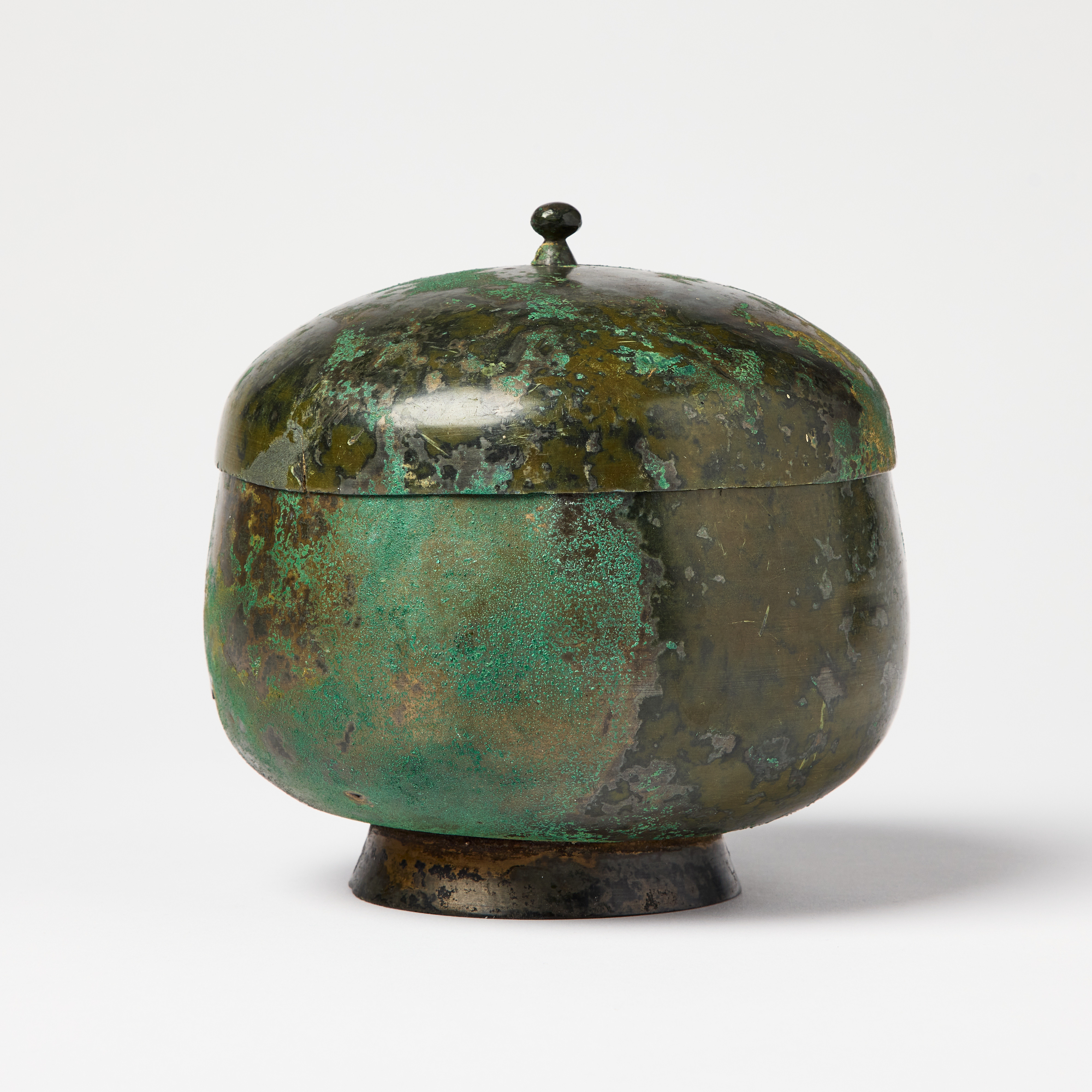 A Korean Bronze Bowl and Cover.