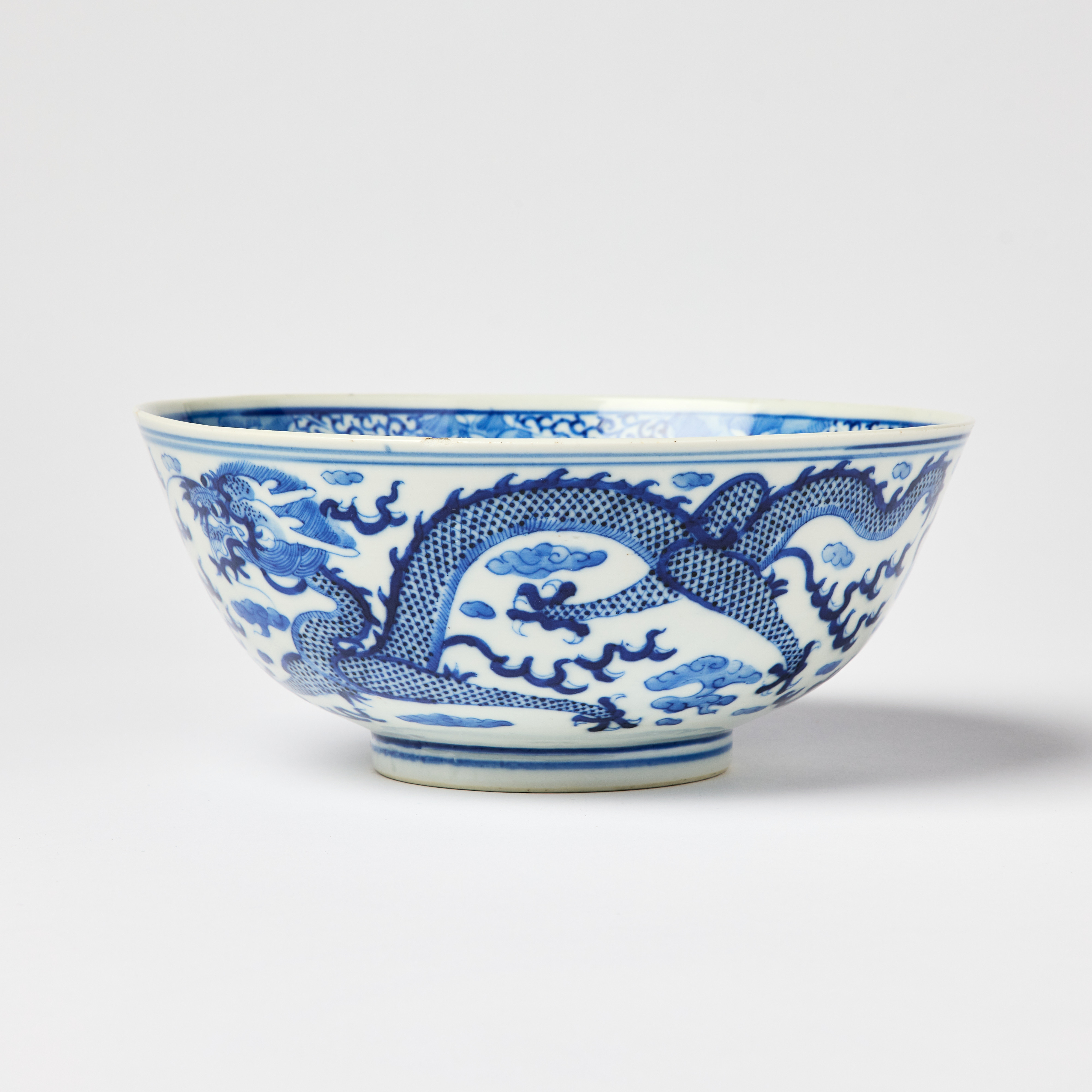 A Chinese Blue and White 'Dragon' Bowl.