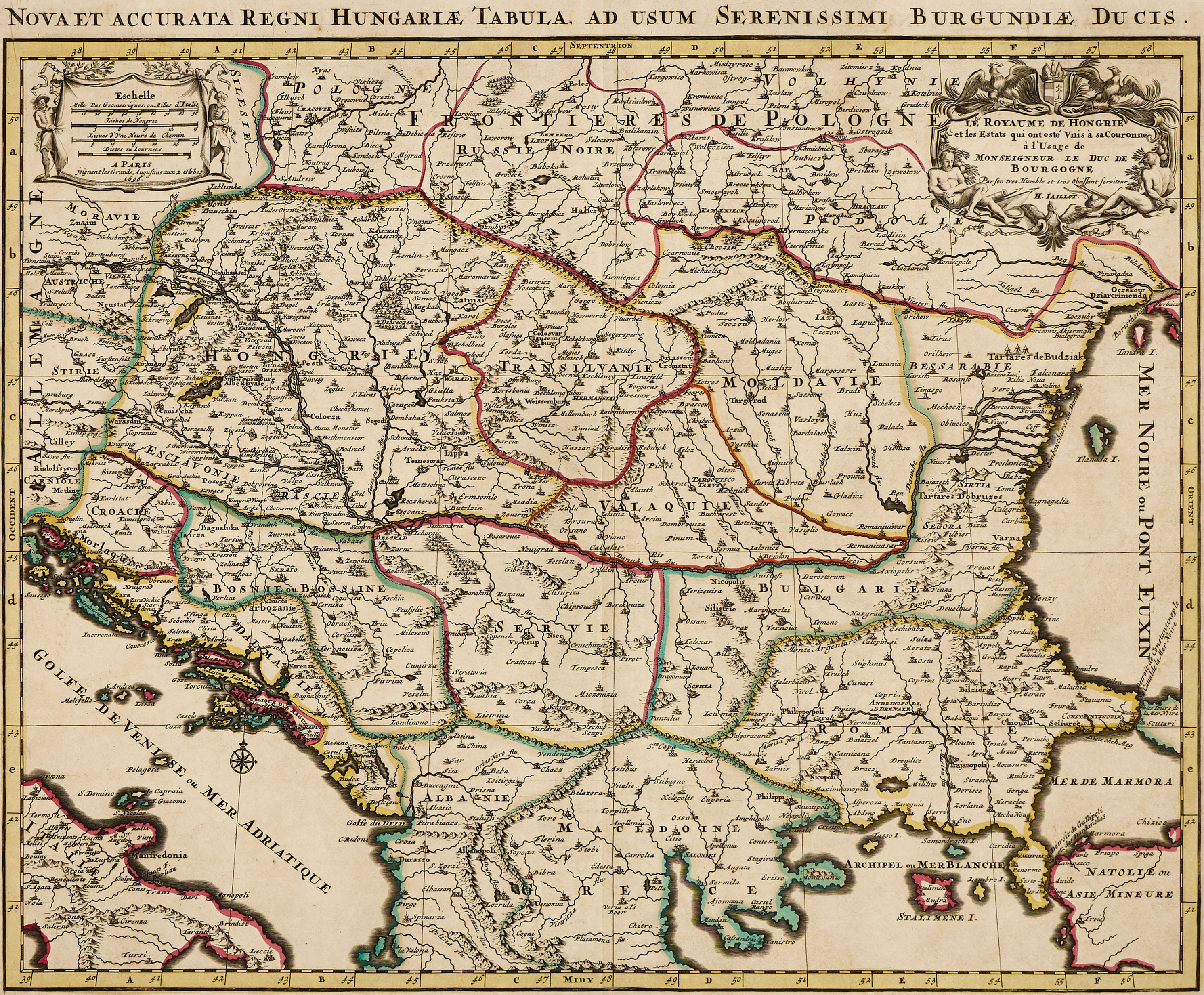 JAILLOT/OTTENS, Nova et Accurata Regni Hungariæ Tabula, ca 1740.