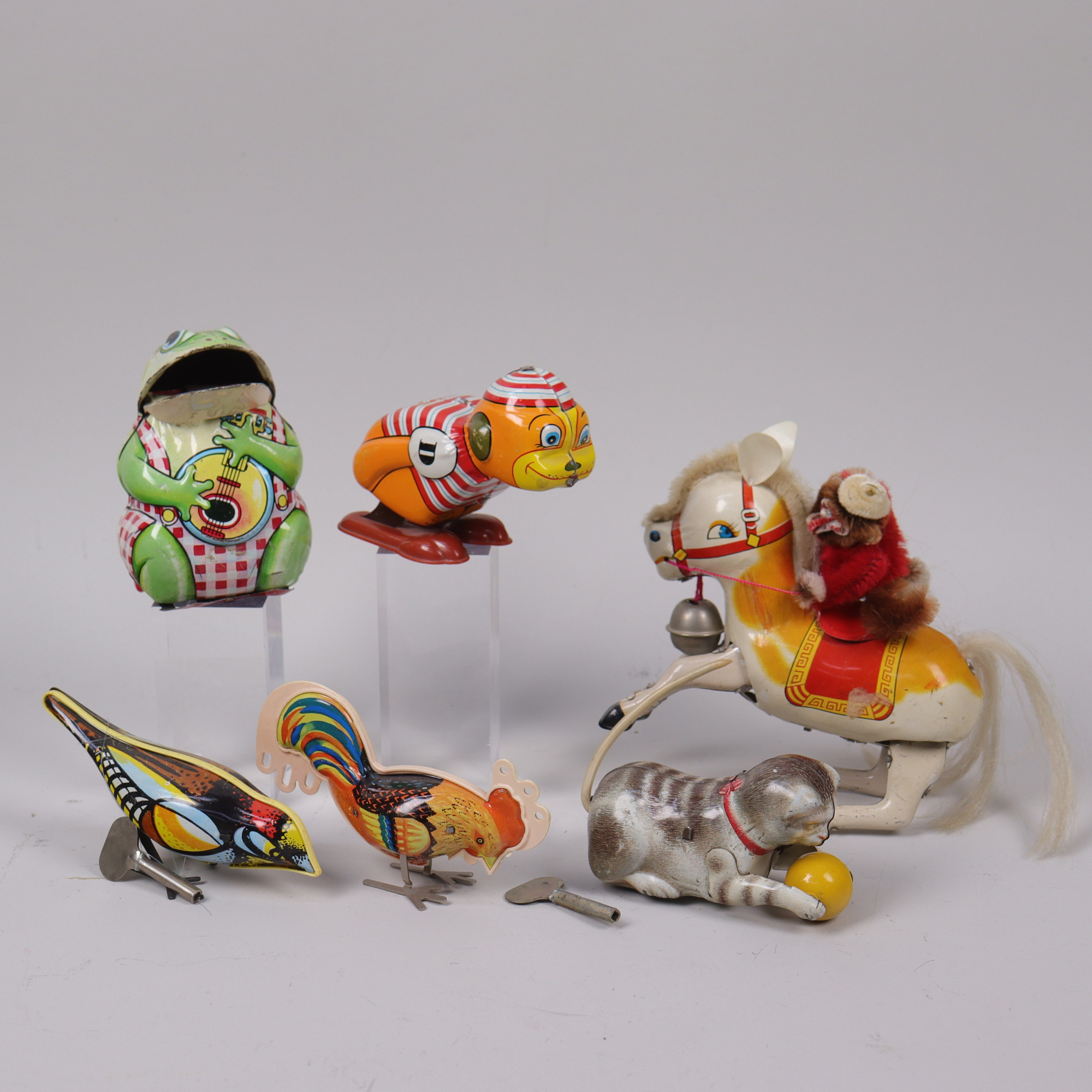 LEKSAKER, plåt, tex Kogure och Yonem fl, Japan, Tyskland, Kina, 6 st.