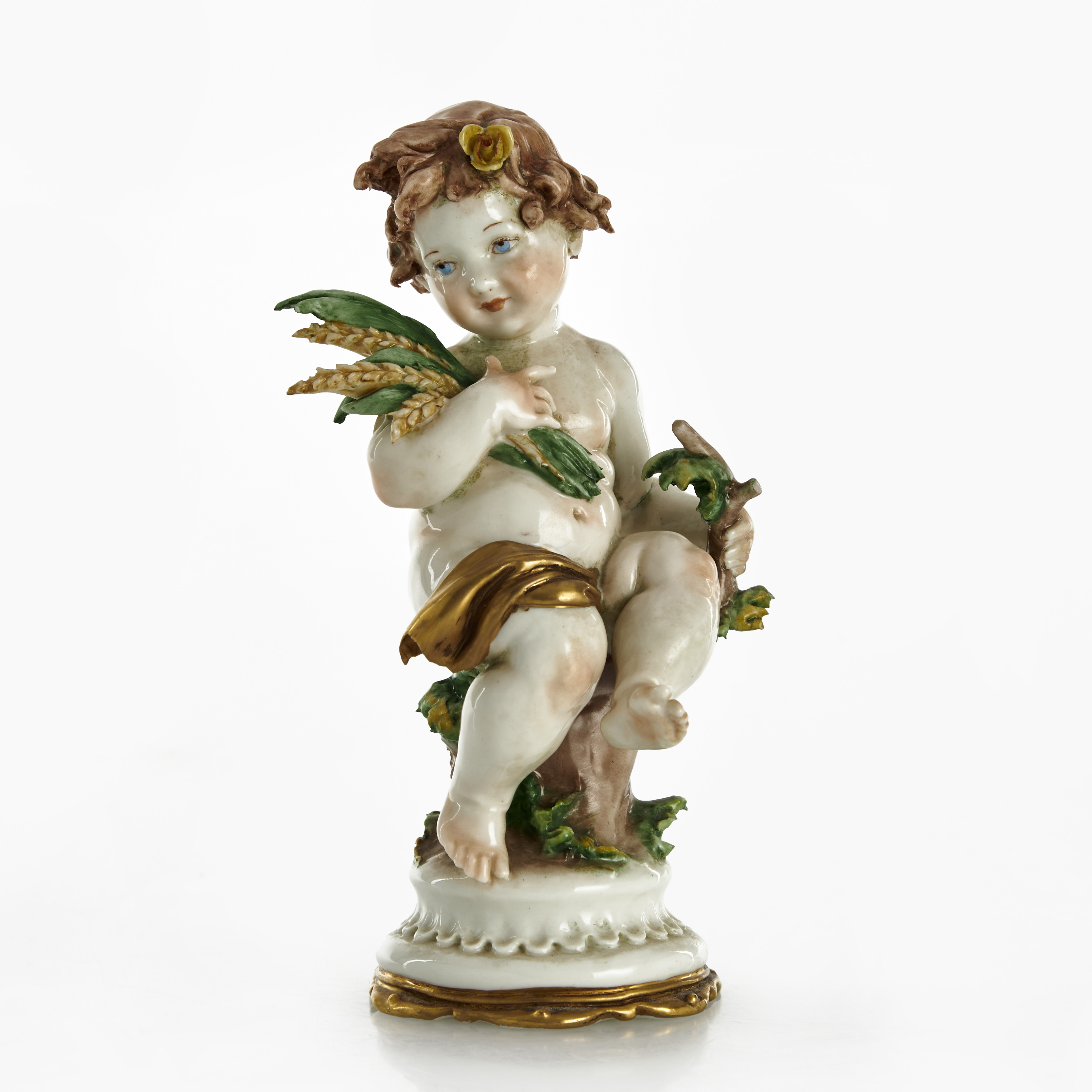 GIUSEPPE CAPPE. Figurin, i form av putto, porslin, Italien, 1958.