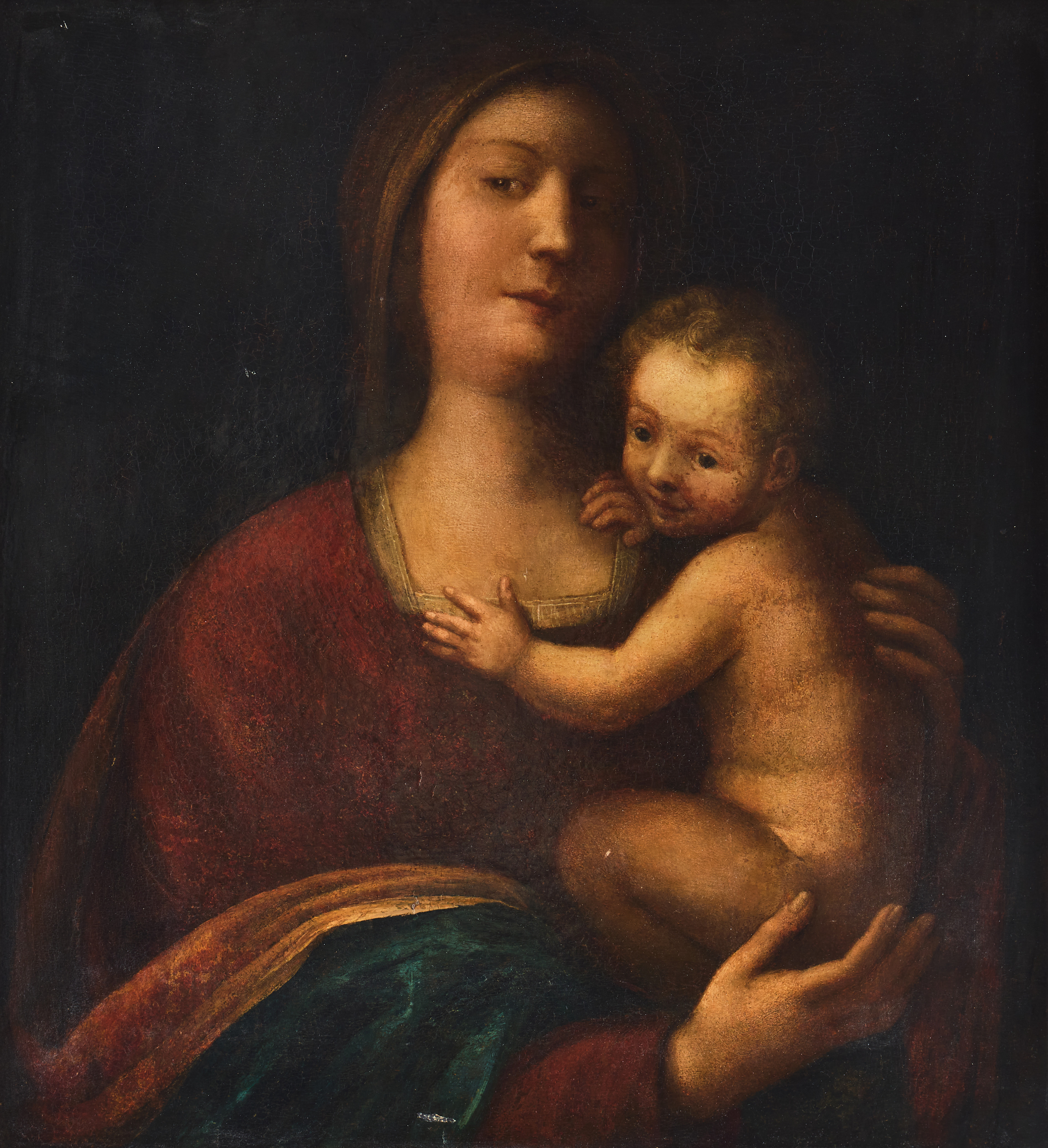 VENETIAN SCHOOL, CA. 1550. Madonna and Child.