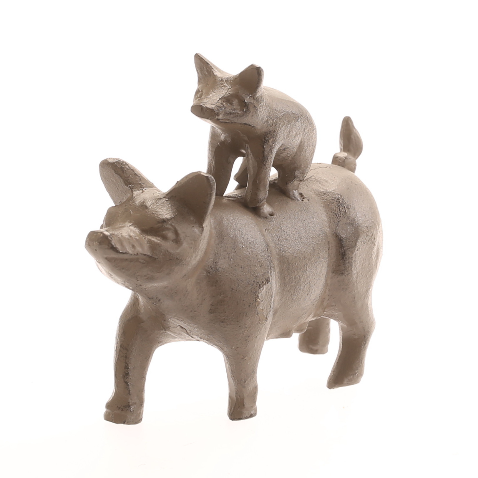 SKULPTUR, gris med kulting, gjutjärn, samtida.