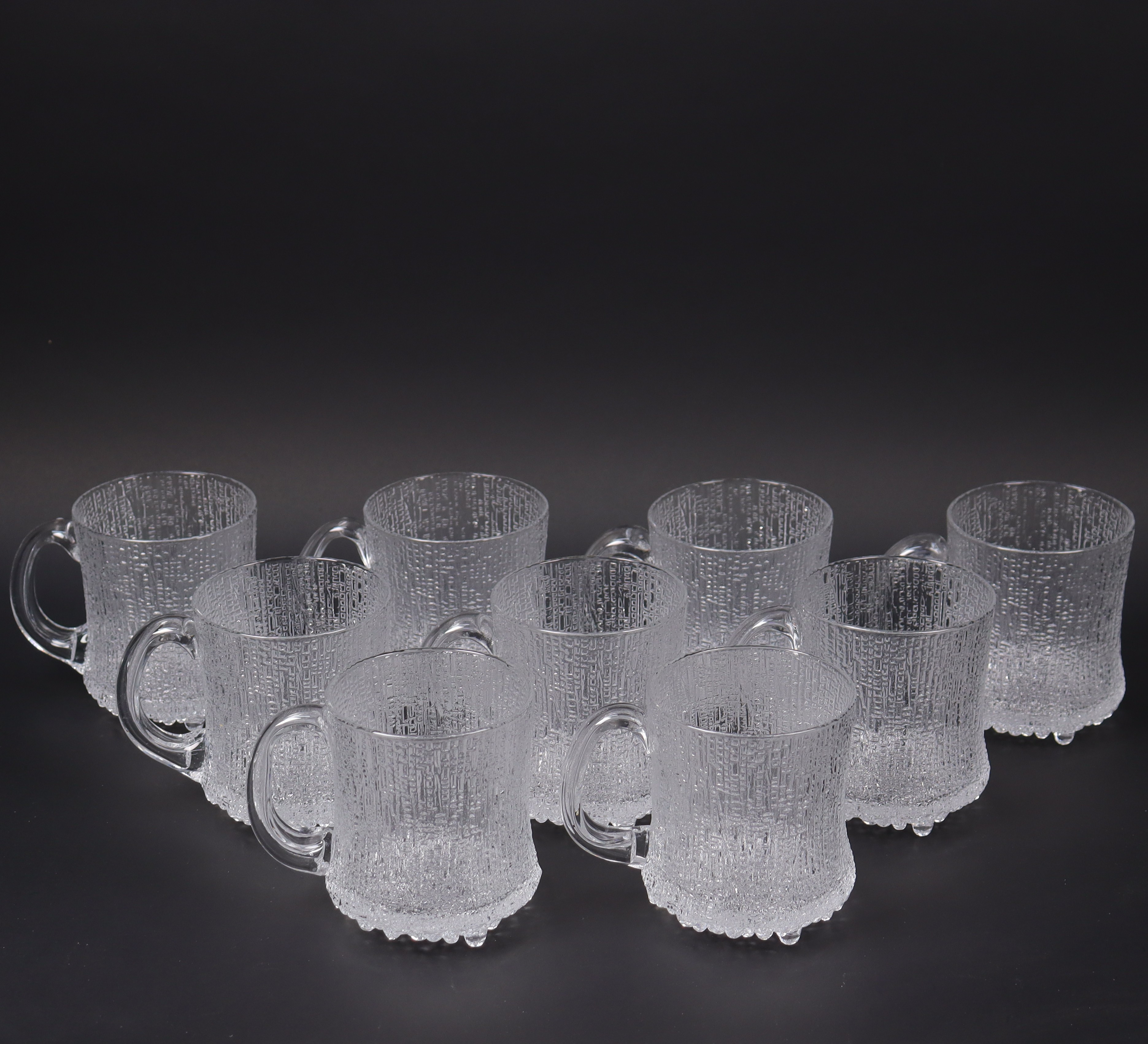 TAPIO WIRKKALA. "Ultima Thule", 9 st, Iittala, Finland, ölsejdlar i glas.