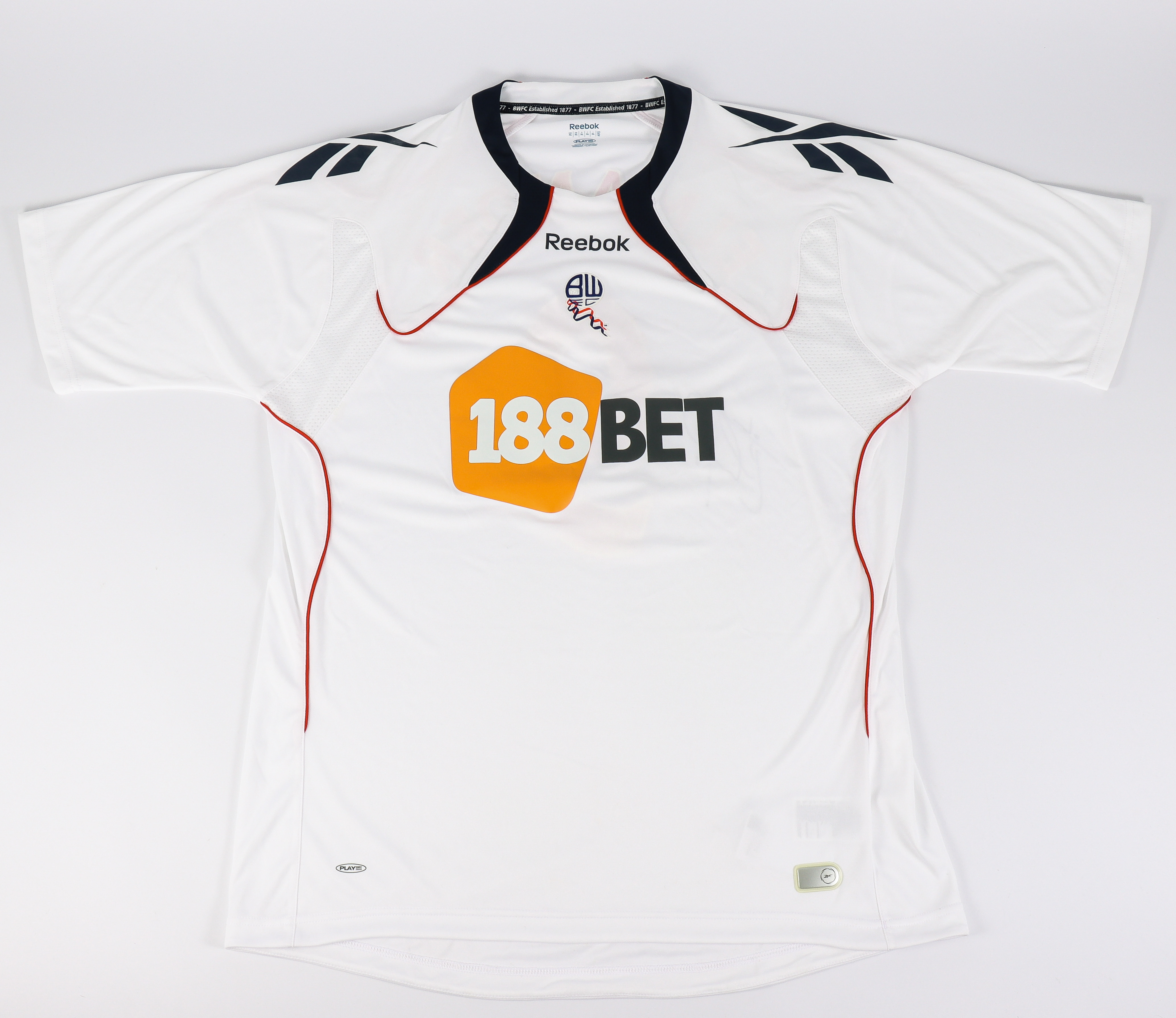 JOHAN ELMANDER, Matchtröja, Bolton Wanderers, 2010/2011, signerad.