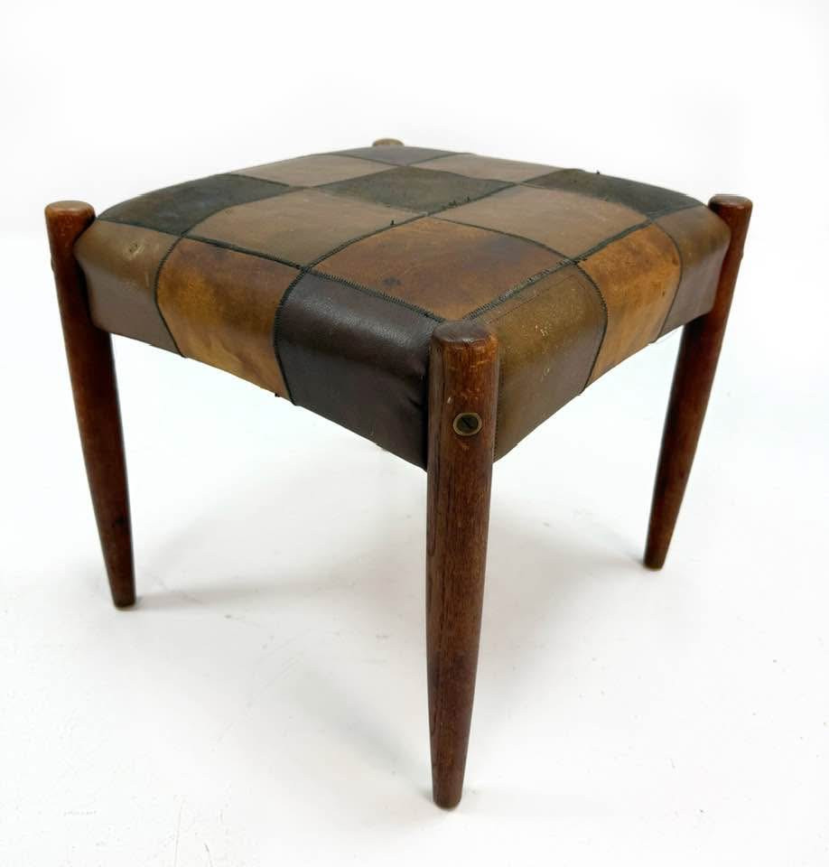 PaALL, teak, skinn, 1950/60 tak.