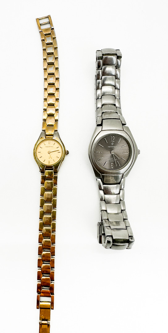ARMBANDSUR, dam, 2 st, Newport & Certina, quartz.