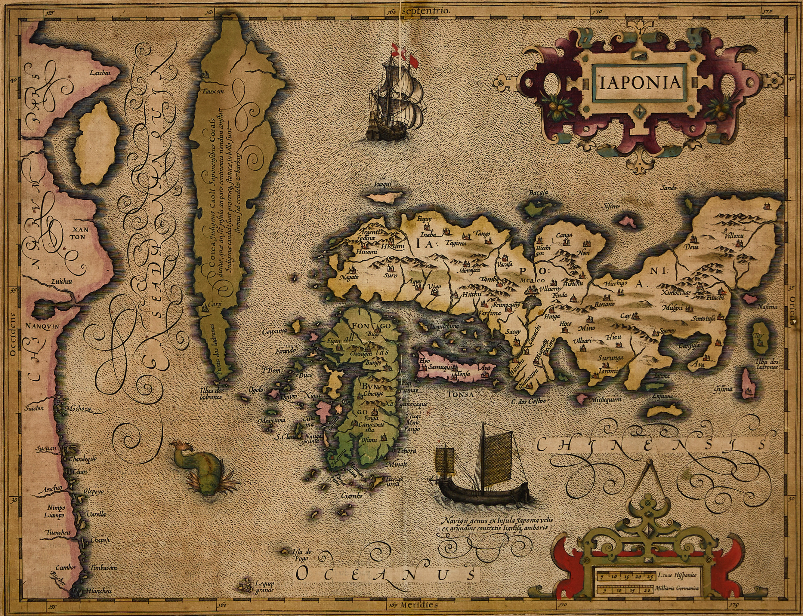 MERCATOR/HONDIUS, Iaponia, 1613-1616.