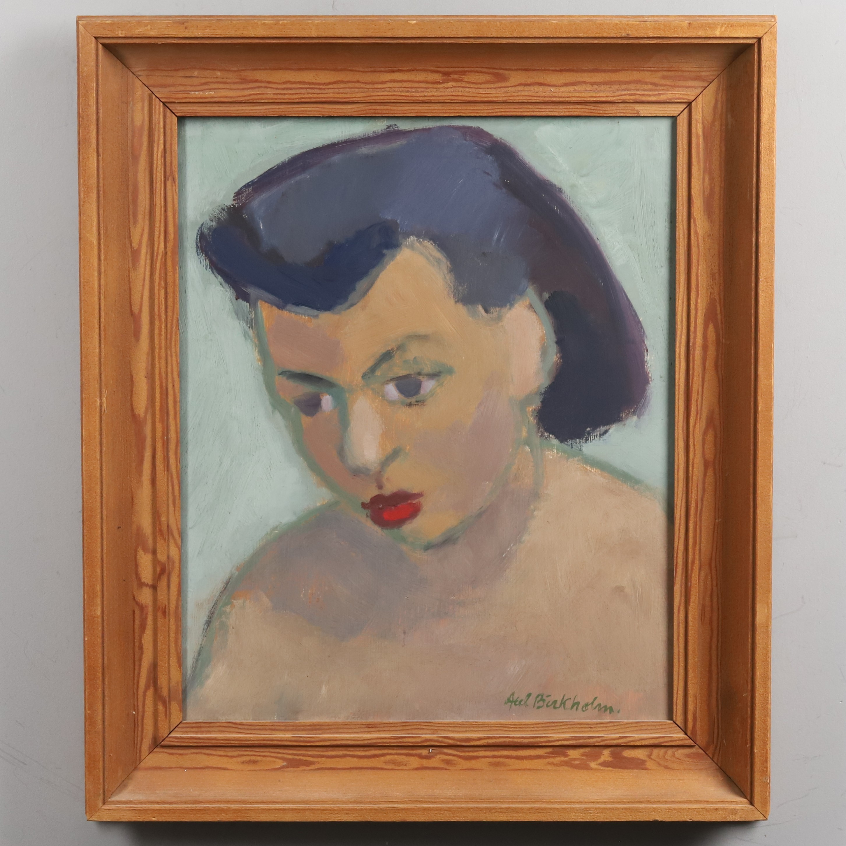 AXEL BIRKHOLM (1909-1984). Olja på pannå, signerad.