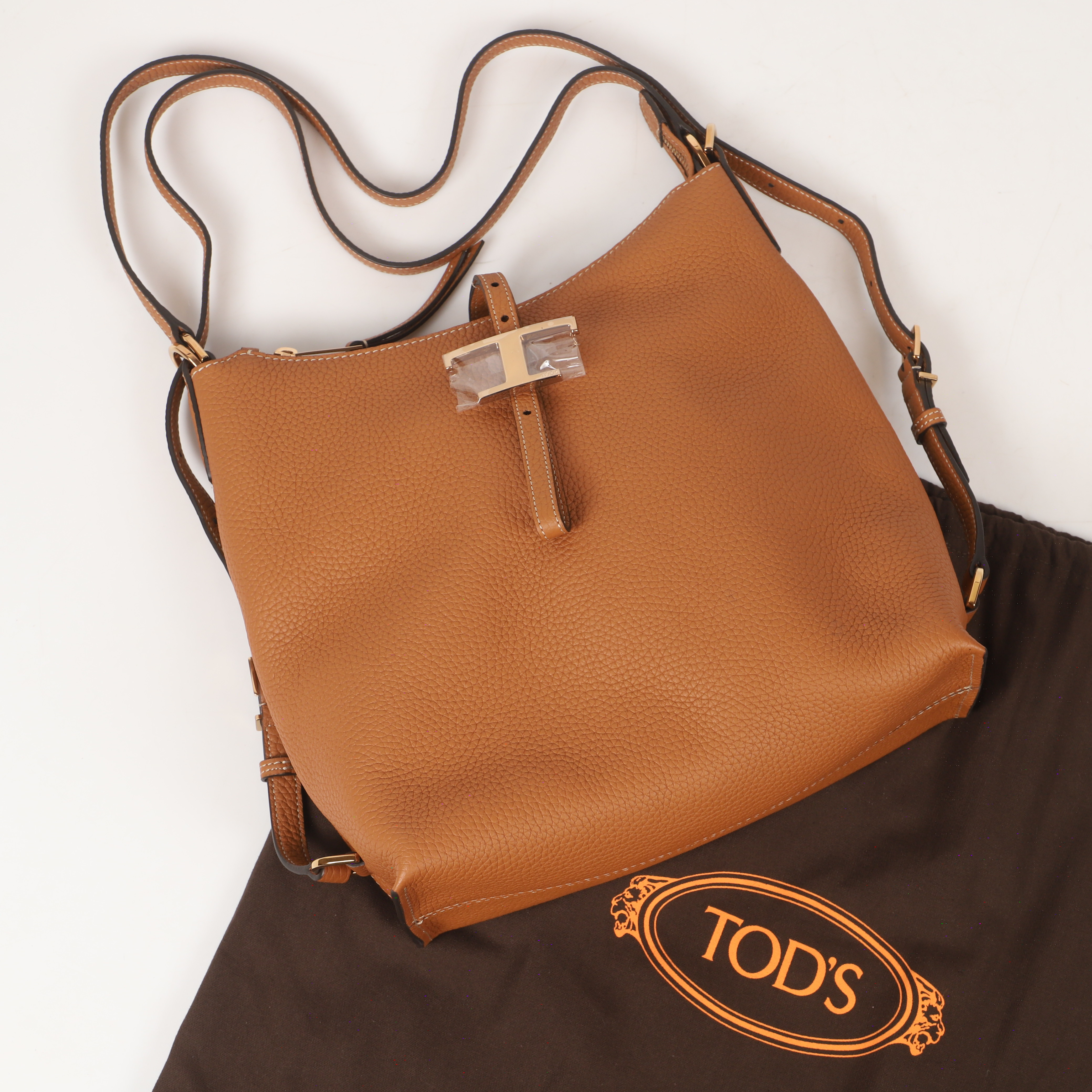 TOD'S. Väska, "T Timeless", brunt skinn, Italien.