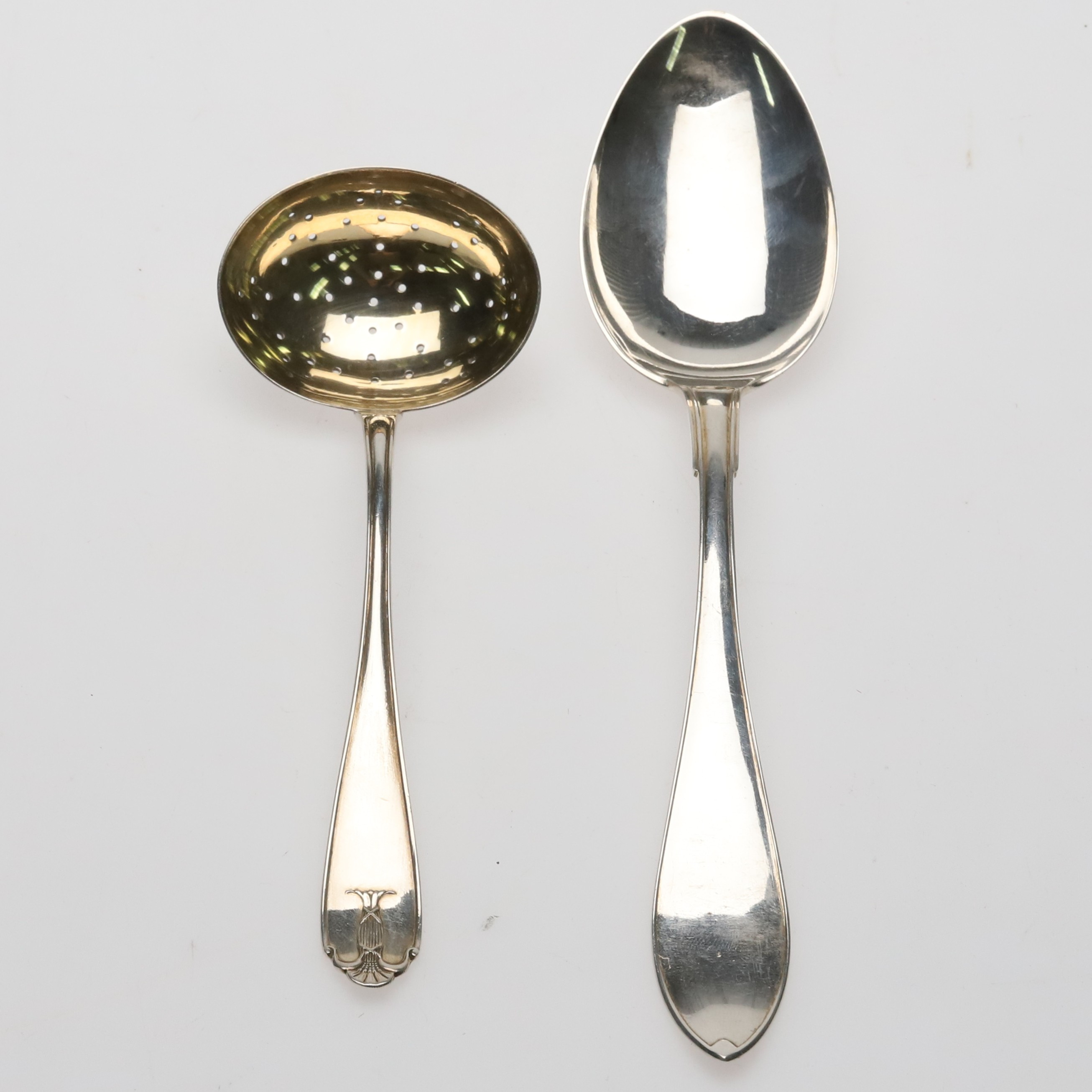 Sked & silsked, silver, 98,4 gram.
