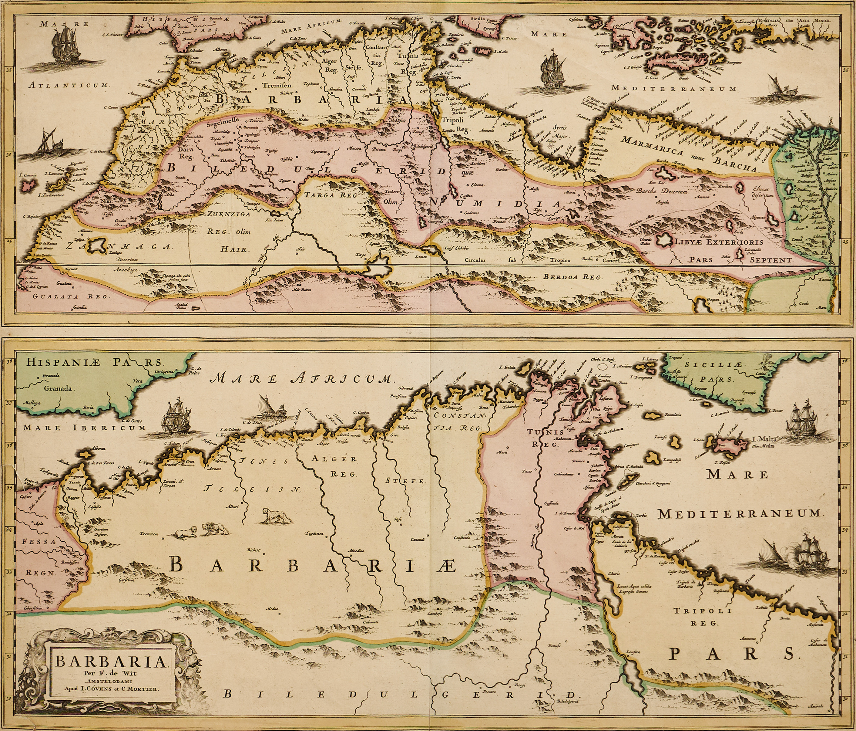 DE WIT/COVENS & MORTIER, Barbaria, ca 1750.