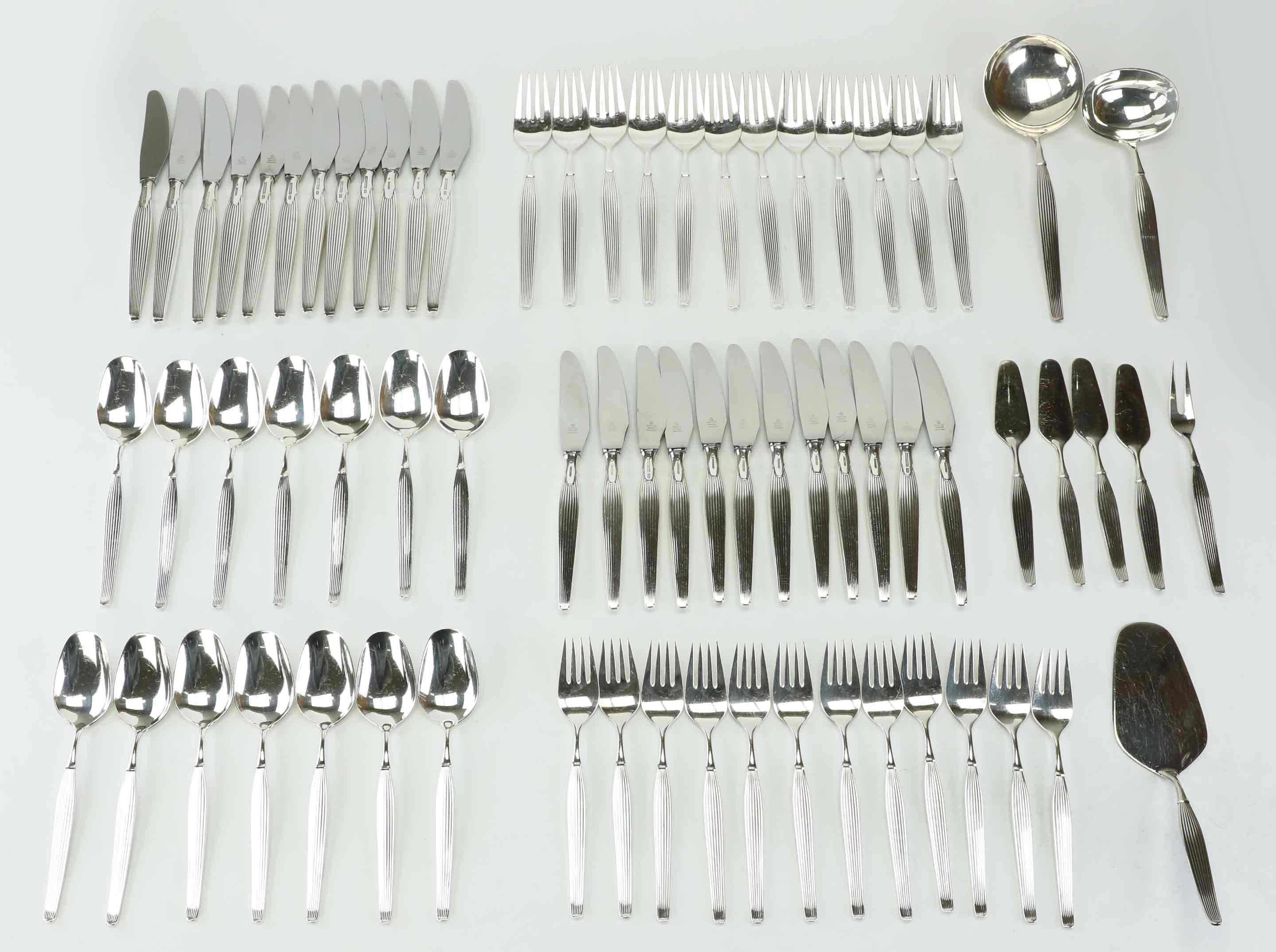 BESTICK, 70 delar, "Savoy", nysilver, Frigast/GAB, 1900-talets andra hälft.