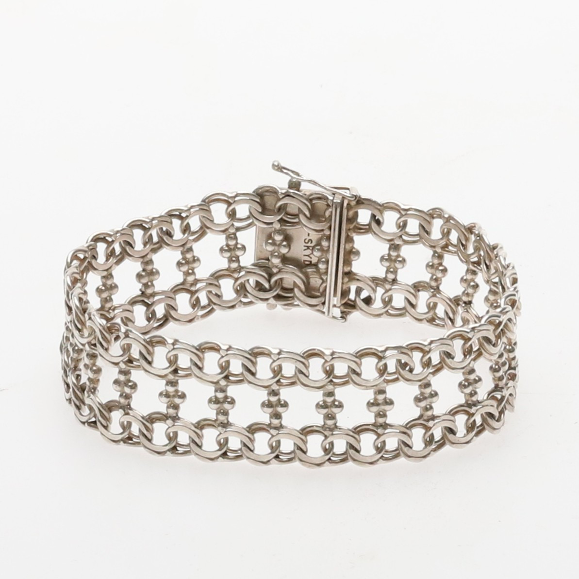 ARMBAND, Silver 830, dubbelt bismark, 23 gram, 1974.