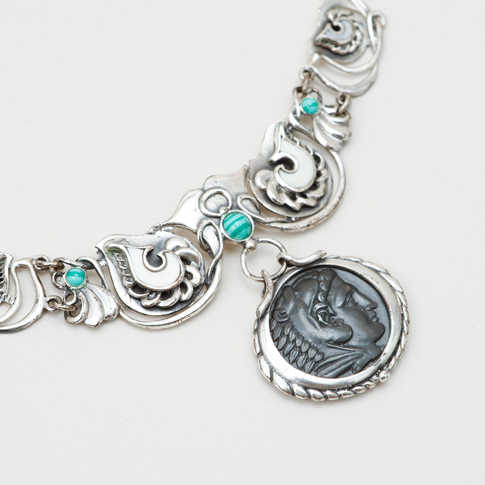 COLLIER, silver, Sydeuropa.