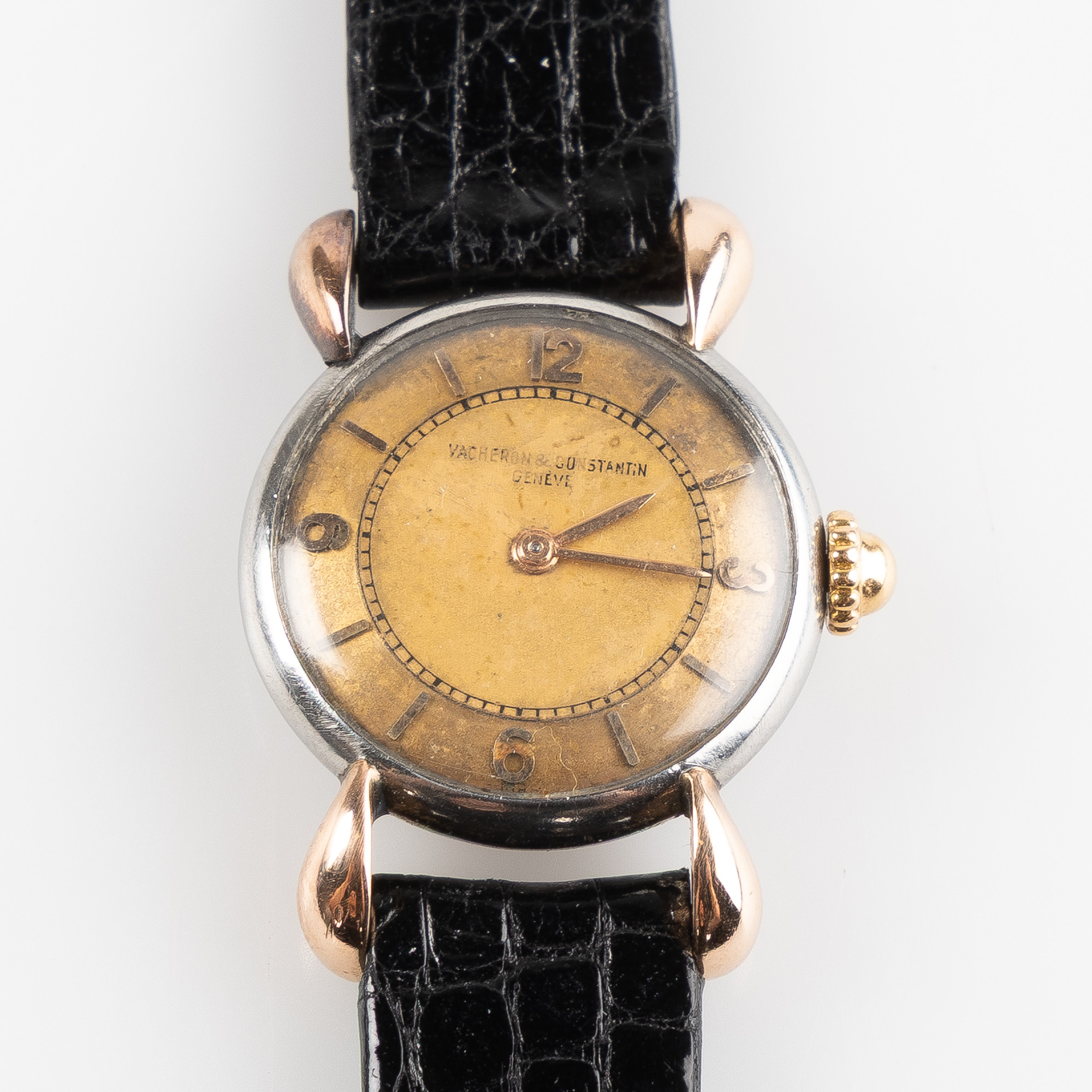 VACHERON & CONSTANTIN, damarmbandsur, 20,5 mm, guld och stål, ca 1935.