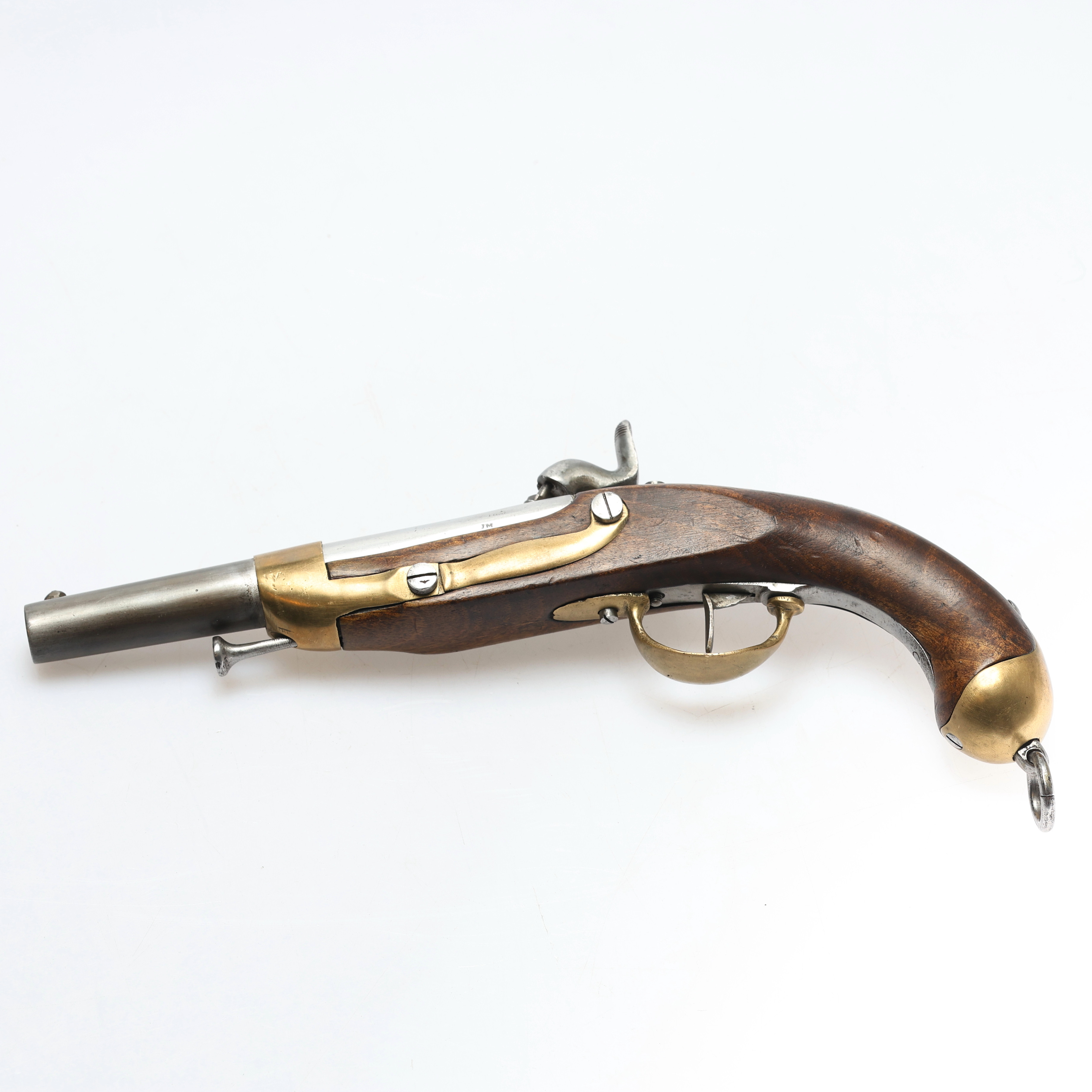 EN FRANSK KONVERTERAD SLAGLÅSPISTOL, m1838/1822, för kavalleriet.