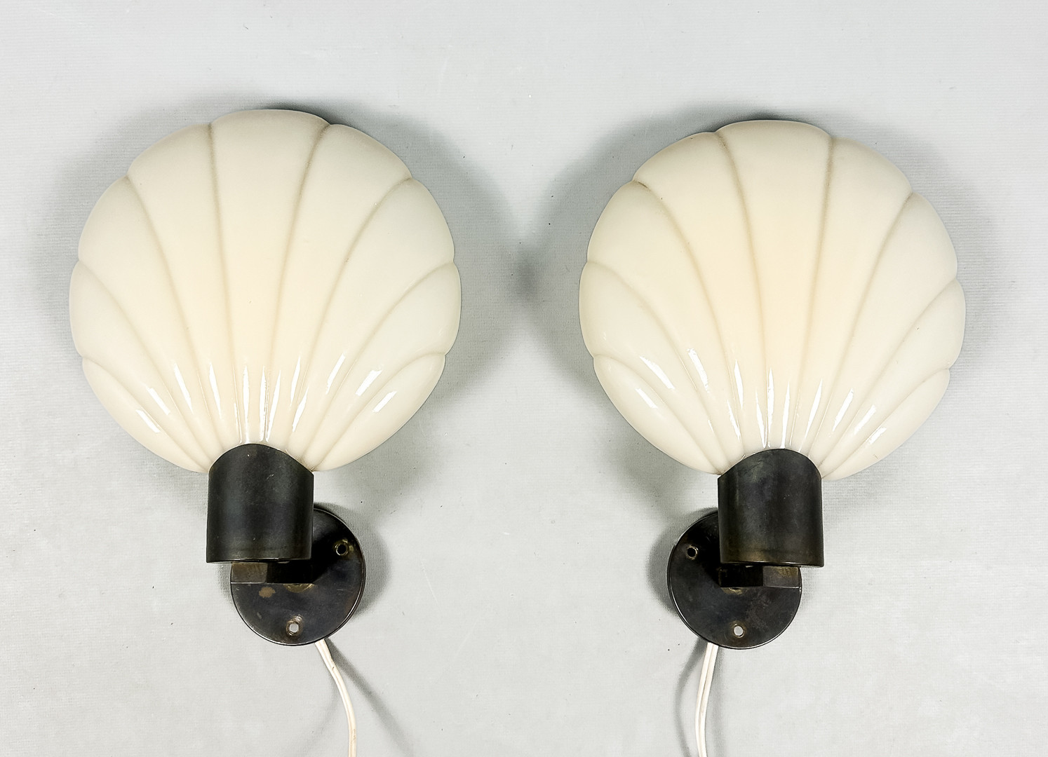 HARALD NOTINI. VÄGGLAMPOR, ett par, Arvid Böhlmarks Lampfabrik, Swedish Modern, 1930-tal.