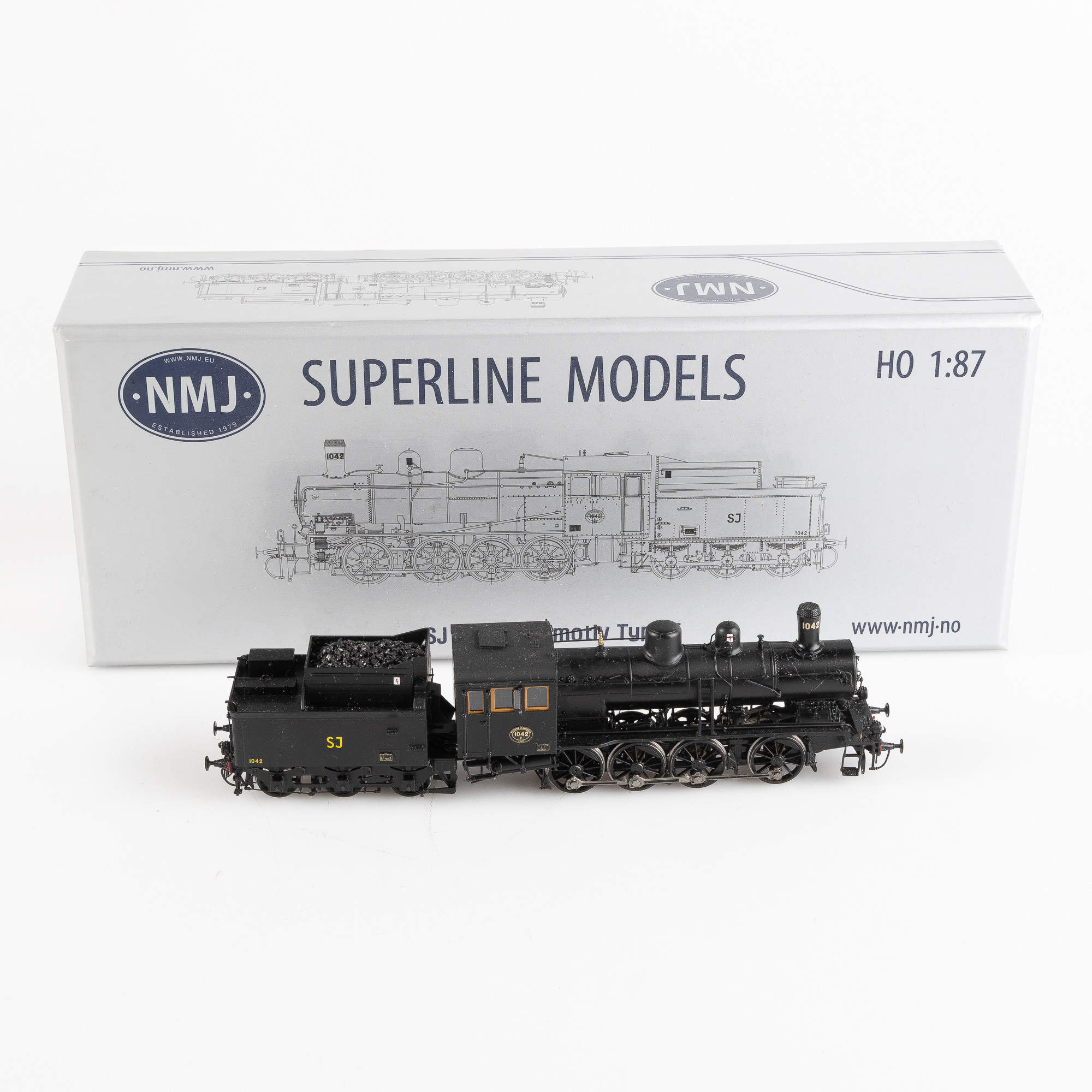 NMJ, Superline models, modelljärnvägsdel, SJ:s damplok med tender typ E 1042.