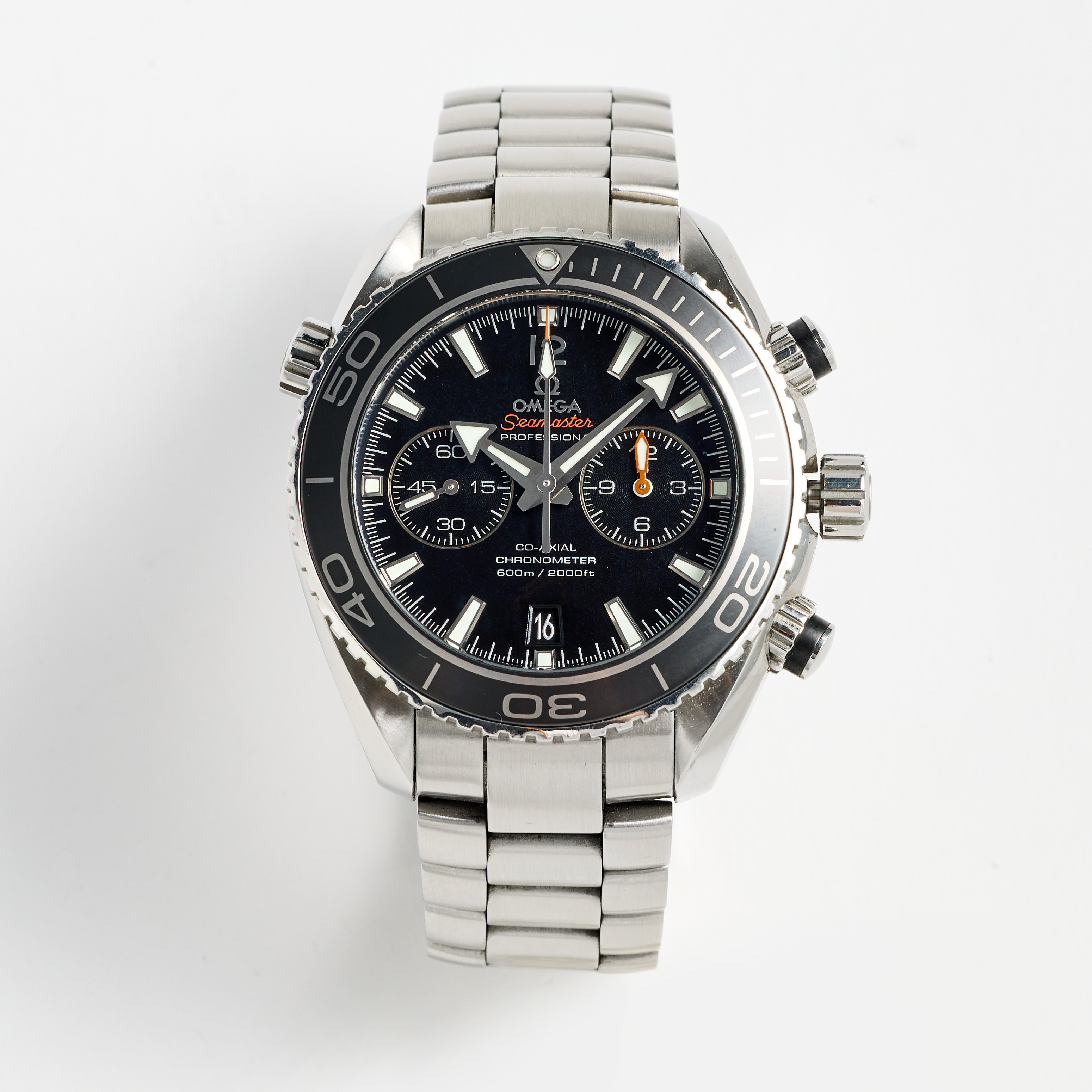 OMEGA, Seamaster Professional (600m/2000ft), Planet Ocean 600 M, Chronometer, kronograf, armbandsur, 45,5 mm, stål, certifikat, april 2014.