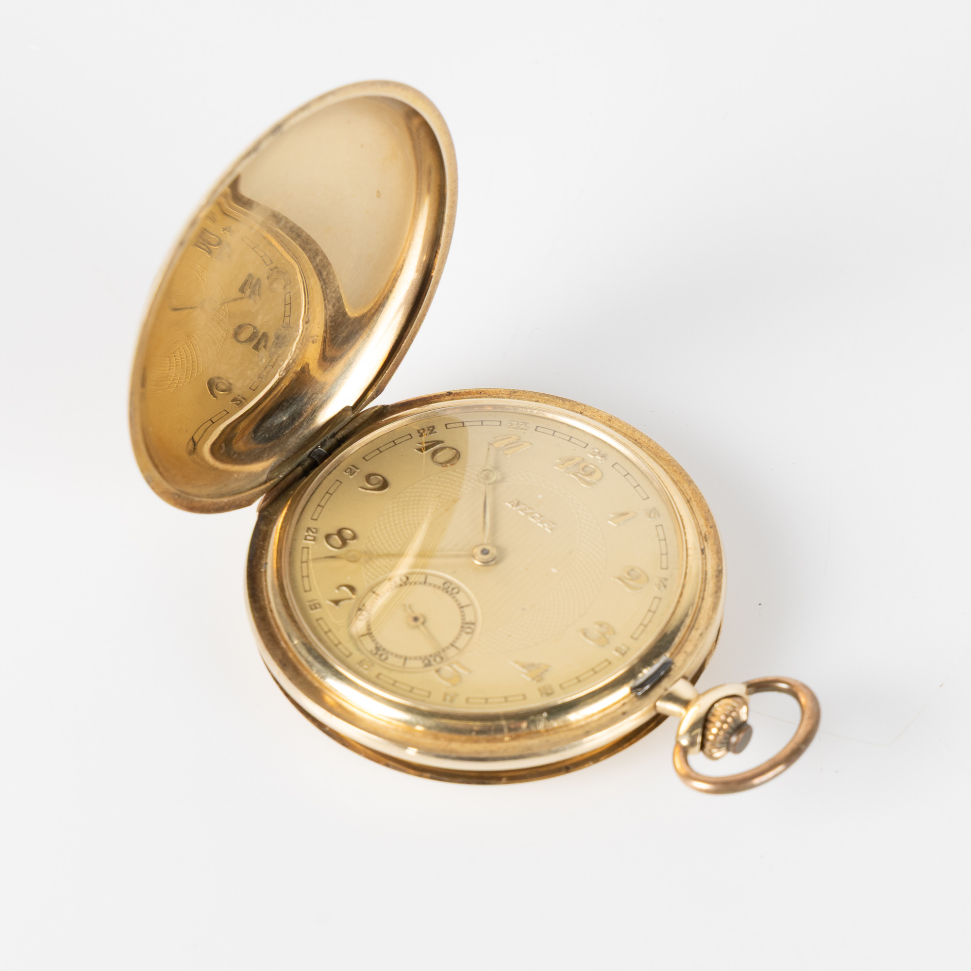 NIGA, savonette-fickur, 52 mm, 14K guld, 1930-tal.