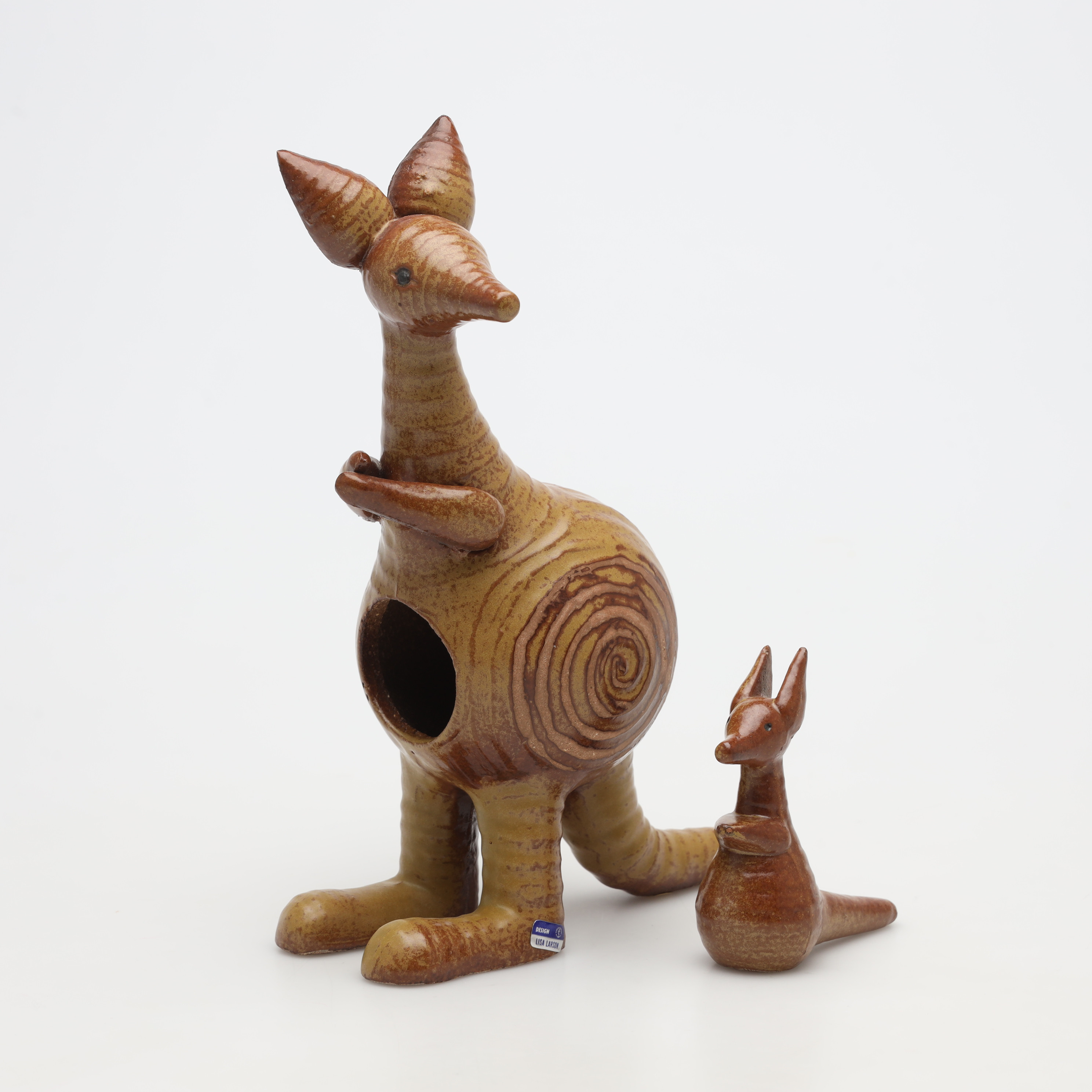 LISA LARSON. FIGURIN, stengods, "Känguru" ur serien "Stora Zoo", Gustavsberg.