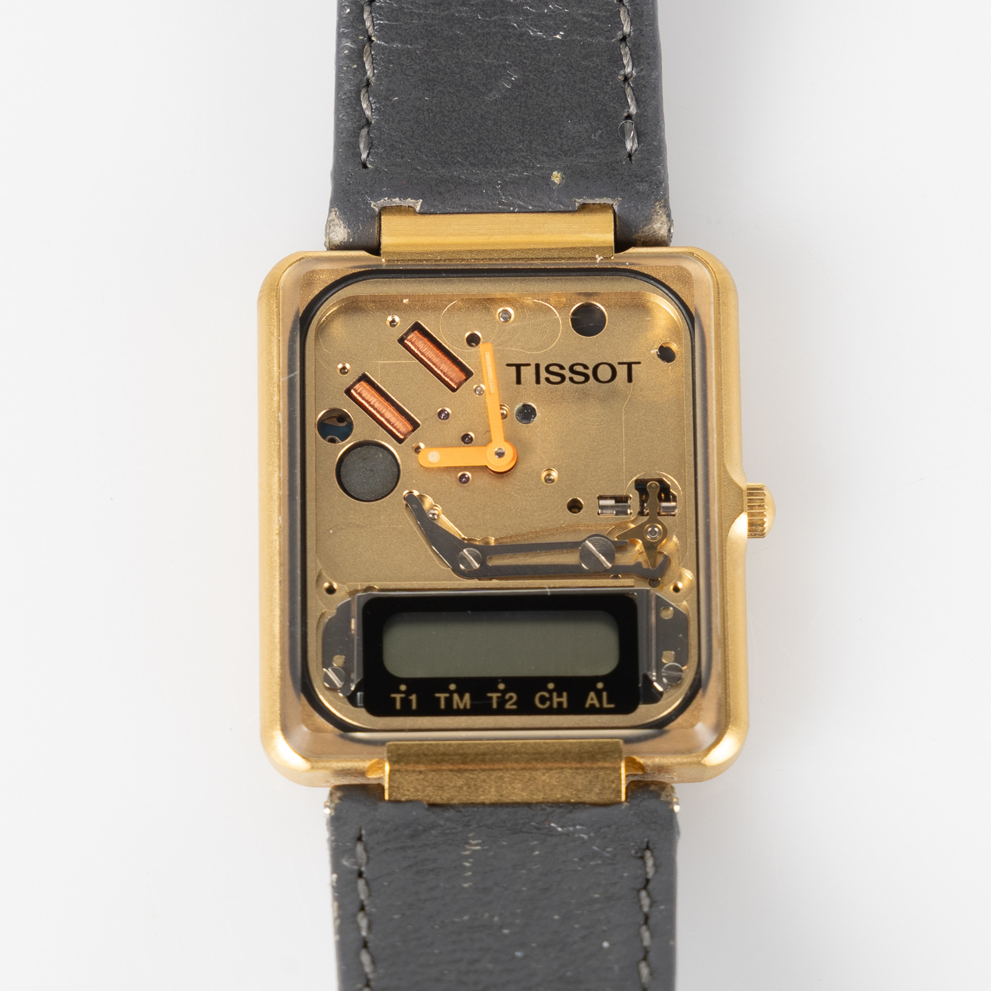 TISSOT, Twotimer, armbandsur, 27x30 mm, doublé, 1980-tal.