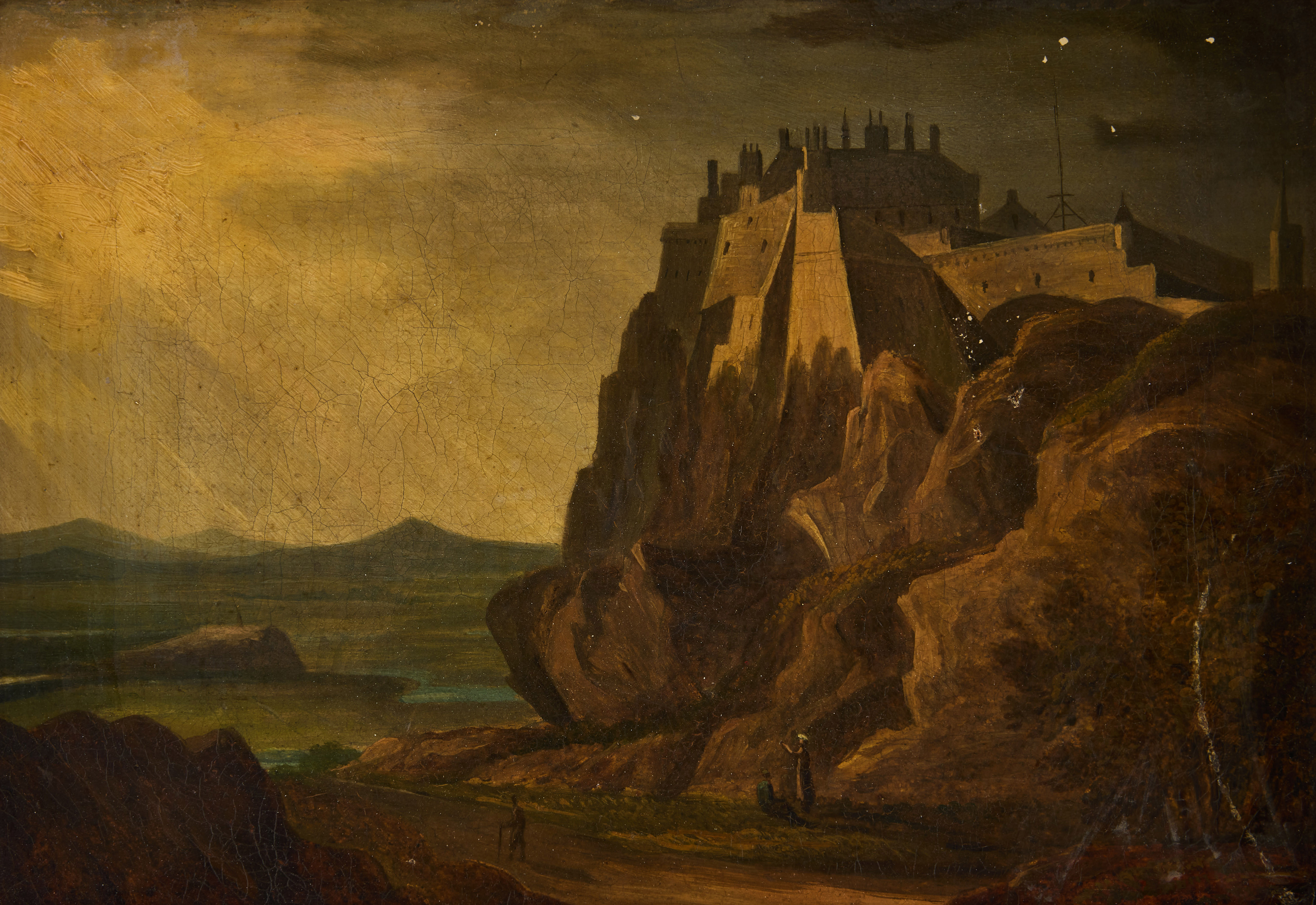 CARL SAMUEL GRAFFMAN (1801-1862). "Vue af Stirling Castle i Skottland".