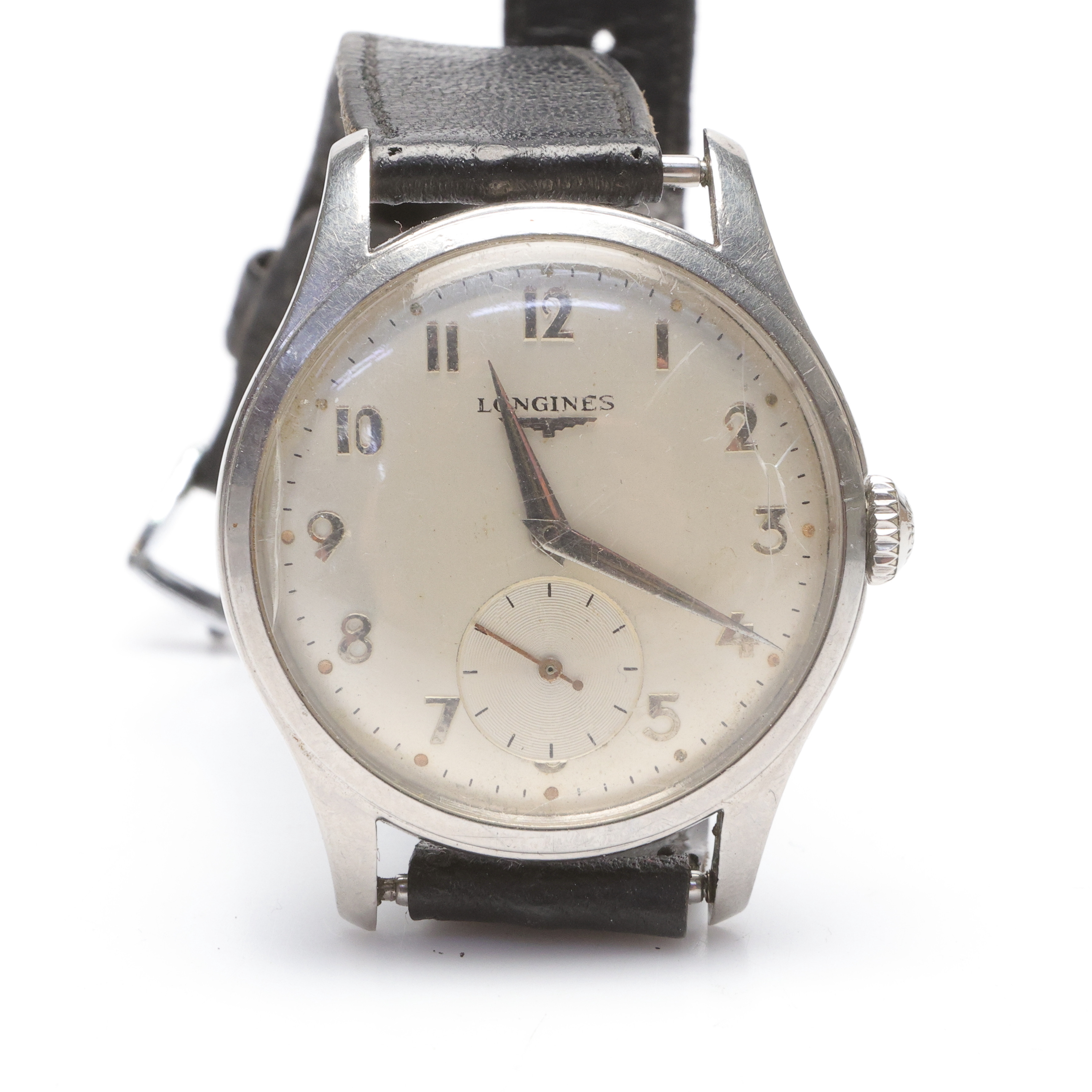 ARMBANDUR, stål, Longines, 1950/60 tal.