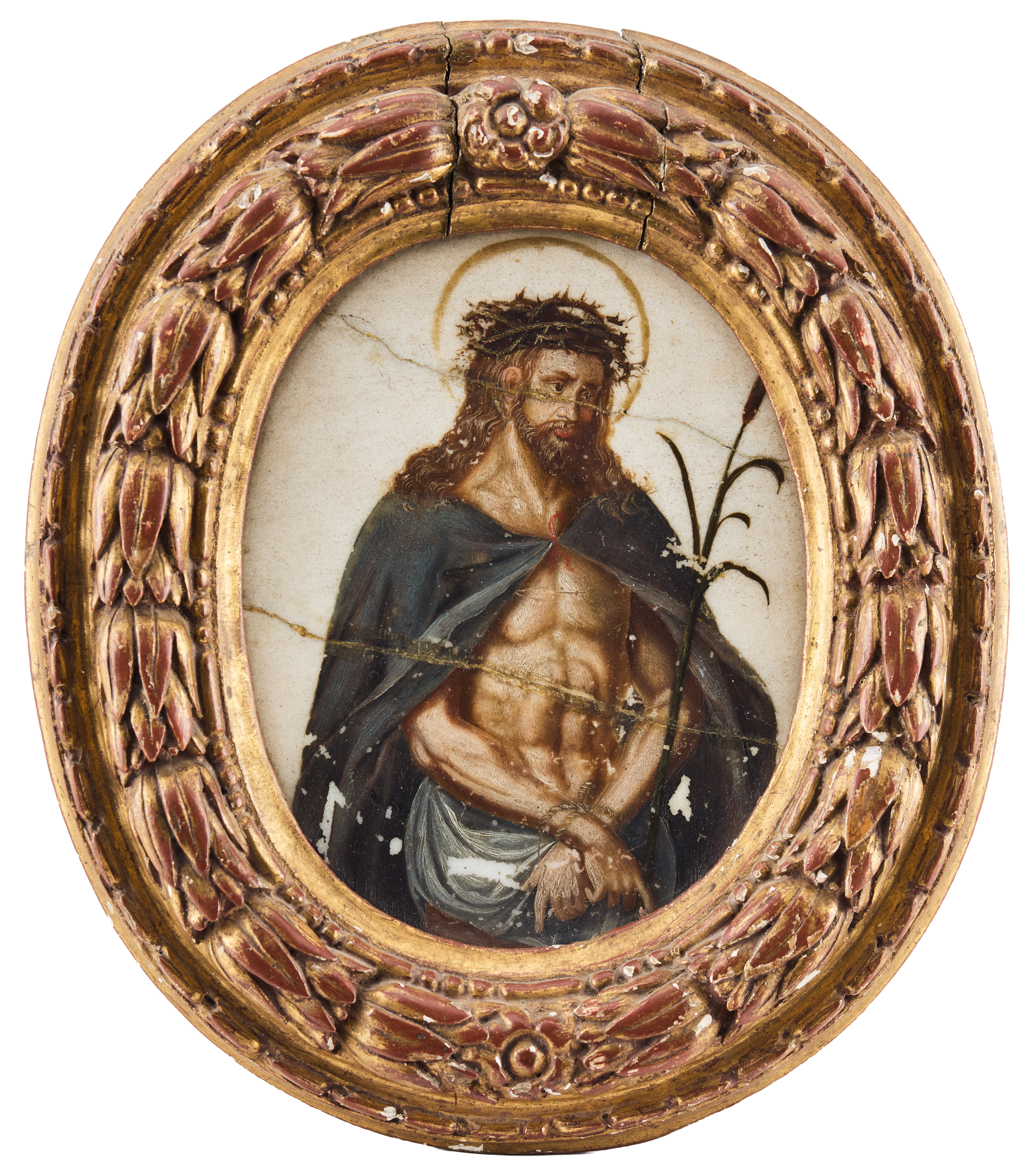 ROMAN SCHOOL, 17TH CENTURY. Ecce Homo (Christ with the Reed).