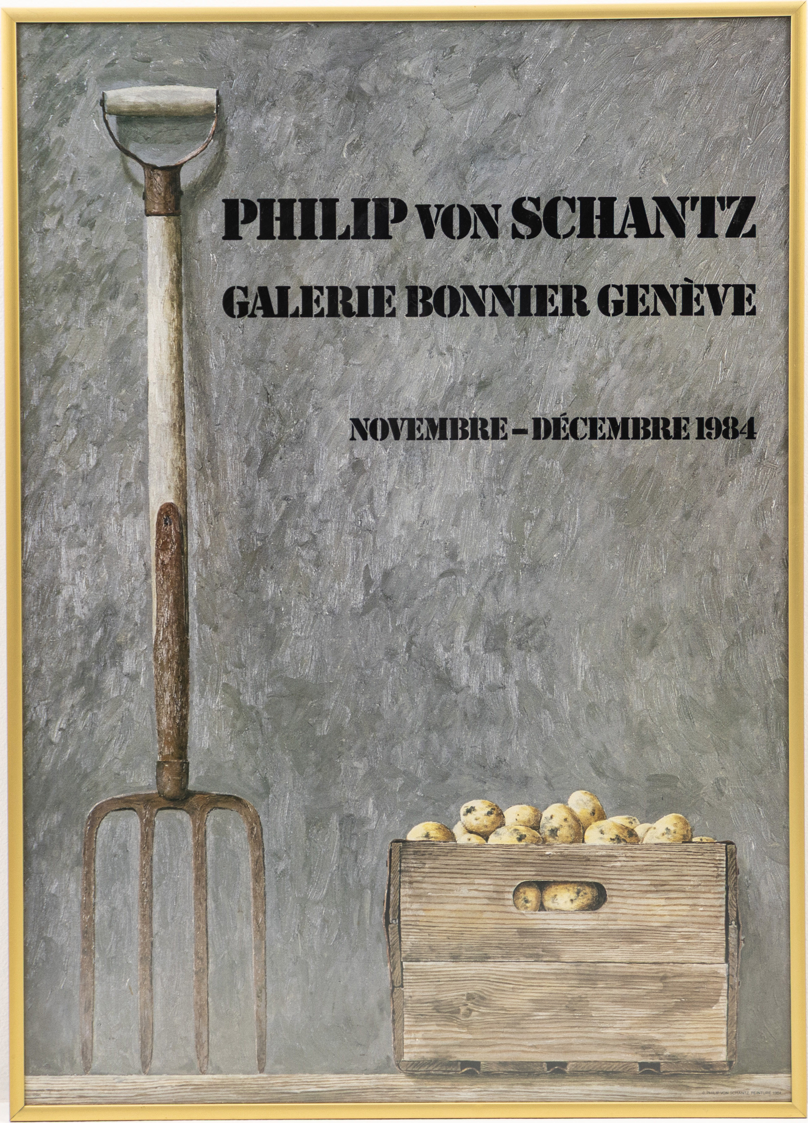 PHILIP VON SCHANTZ. Utställningsaffisch. Galleri Bonier Genève, 1984.