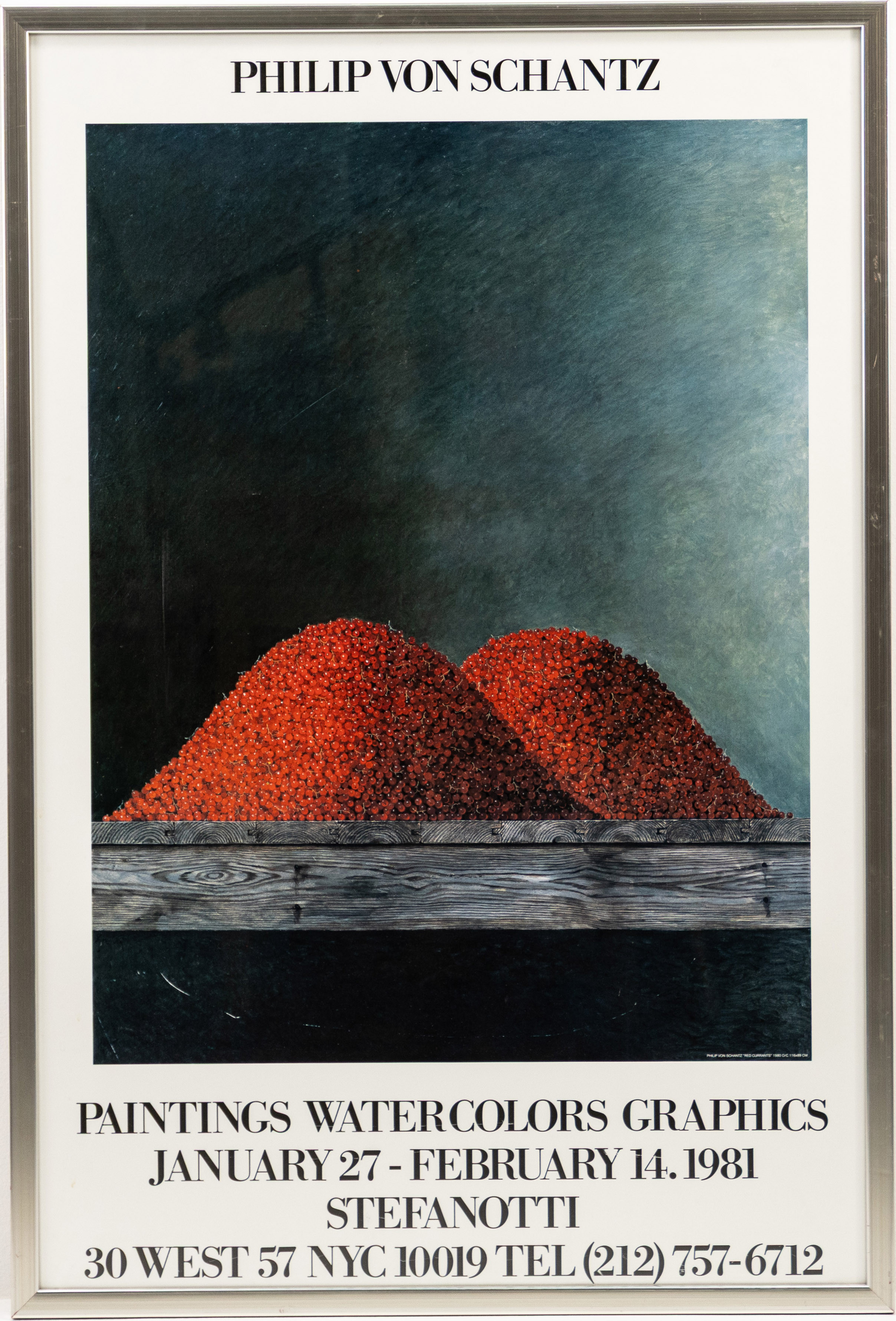 PHILIP VON SCHANTZ. Utställningsaffisch, Stefanotti, NYC, 1981.