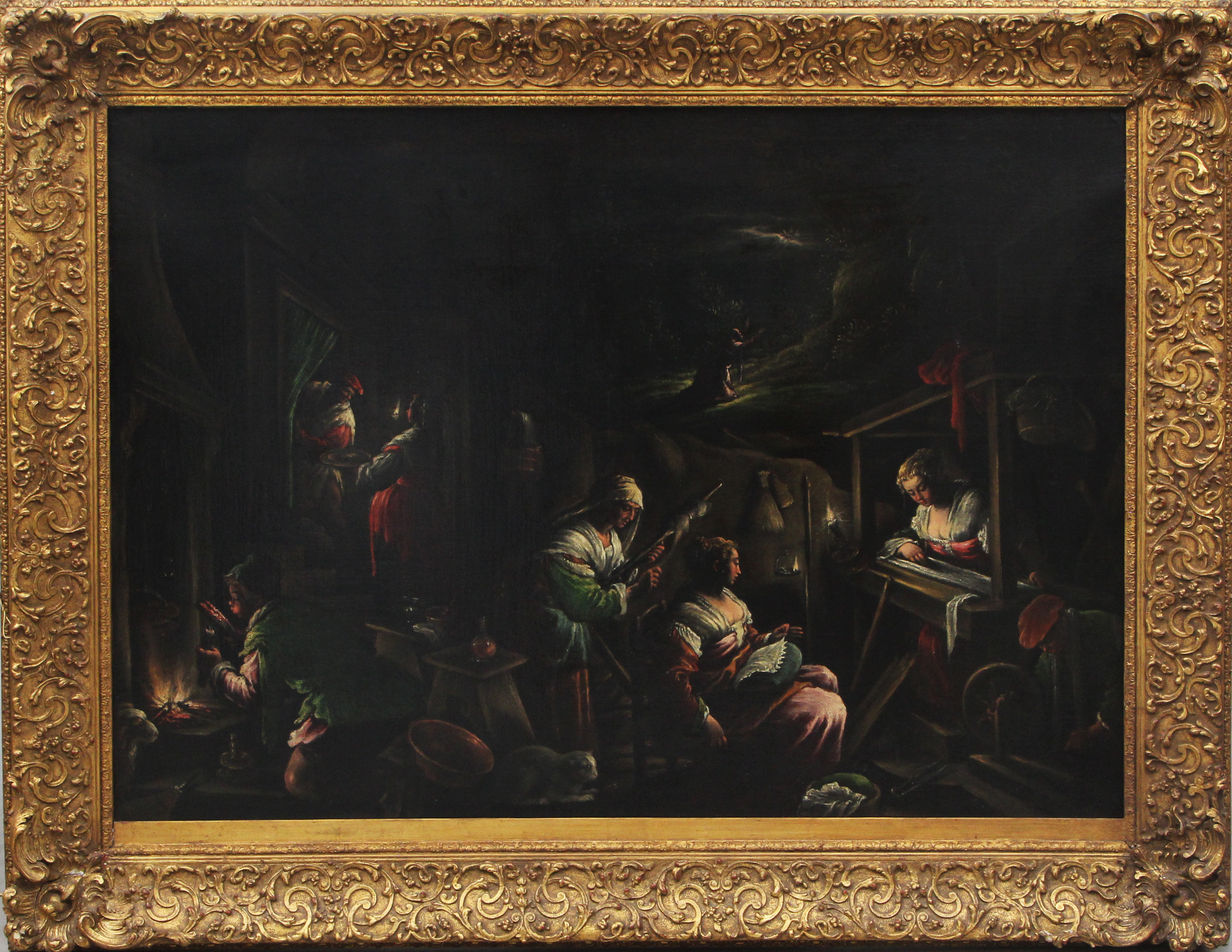 JACOPO BASSANO (CA 1510-1592). EFTER. OLJA, på duk, antik.