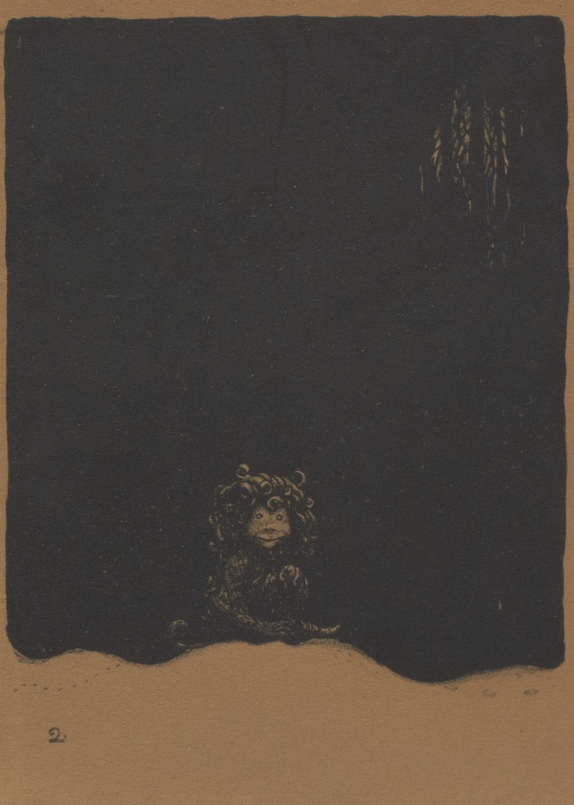 JOHN BAUER (SVERIGE, 1882-1918). ”Humpe”, originallitografi, No. 2 ur sviten "Troll", 1915, Ernst Bauers förlag, Göteborg.