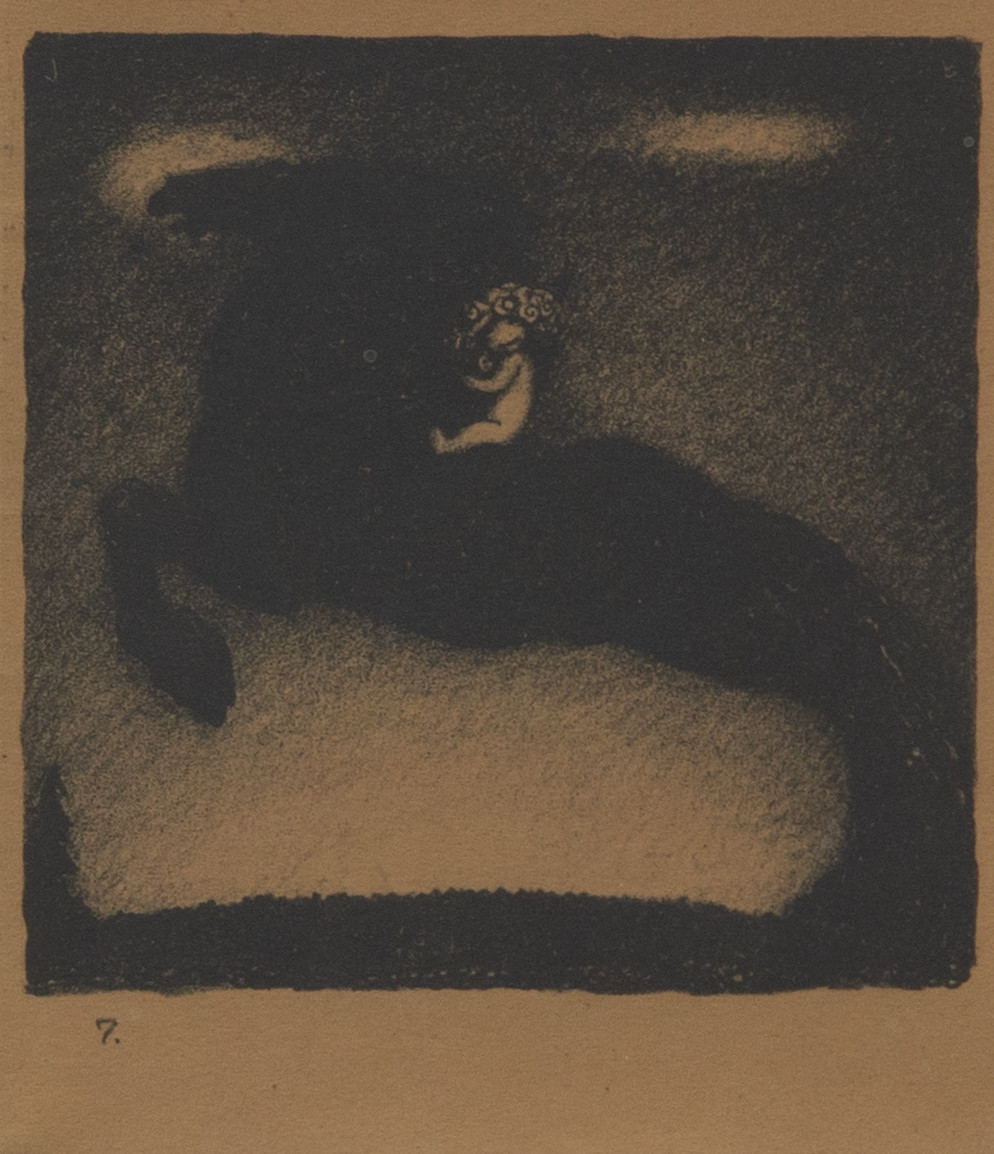 JOHN BAUER (SVERIGE, 1882-1918). JOHN BAUER (Sverige, 1882-1918). ”Trollhästen”, originallitografi, No. 7 ur sviten "Troll", 1915, Ernst Bauers förlag, Göteborg.