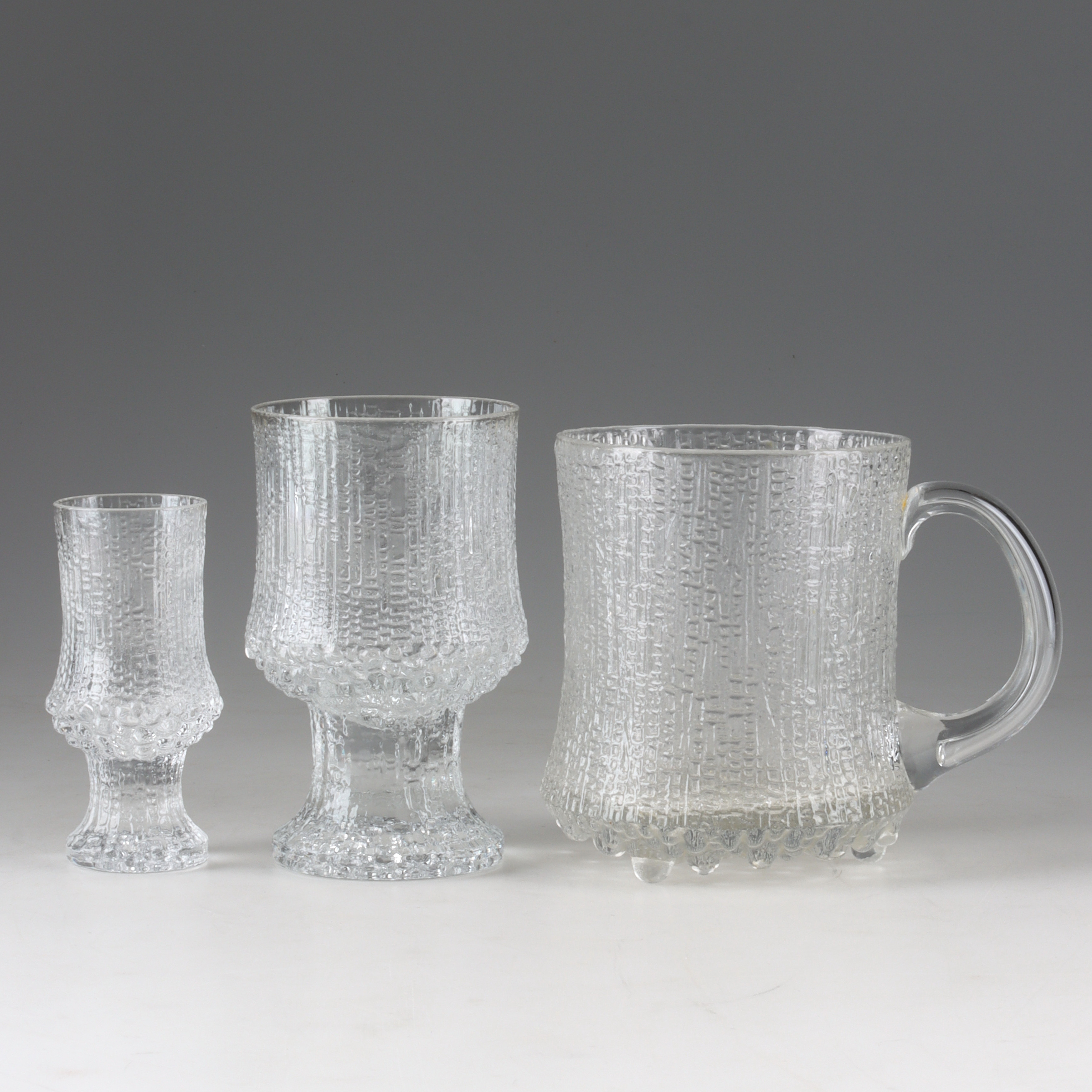 TAPIO WIRKKALA. Glasservisdelar, 25 st, "Ultima Thule", glas, Iittala, Finland.