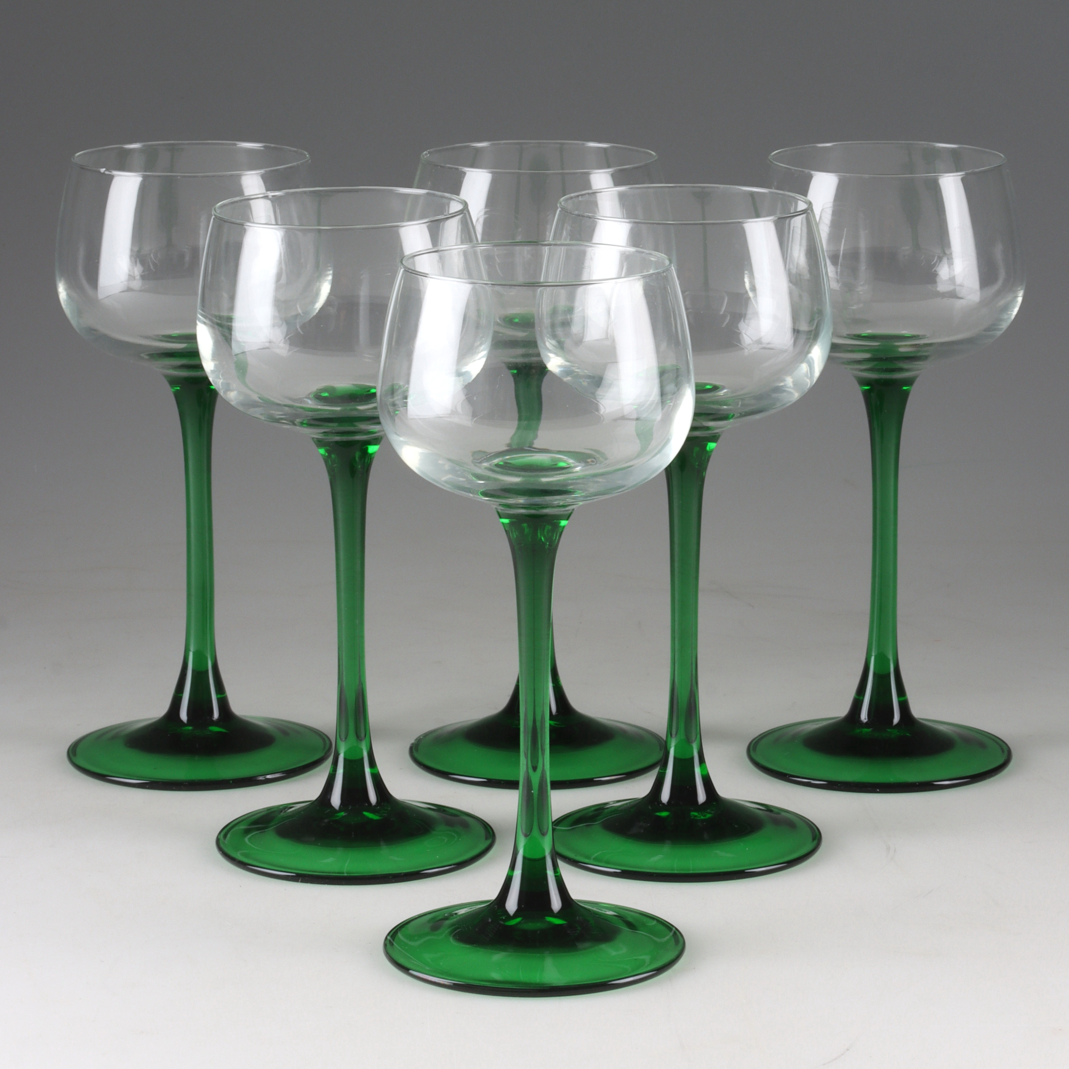 VITVINSGLAS, 6 st, glas, 1900-tal.