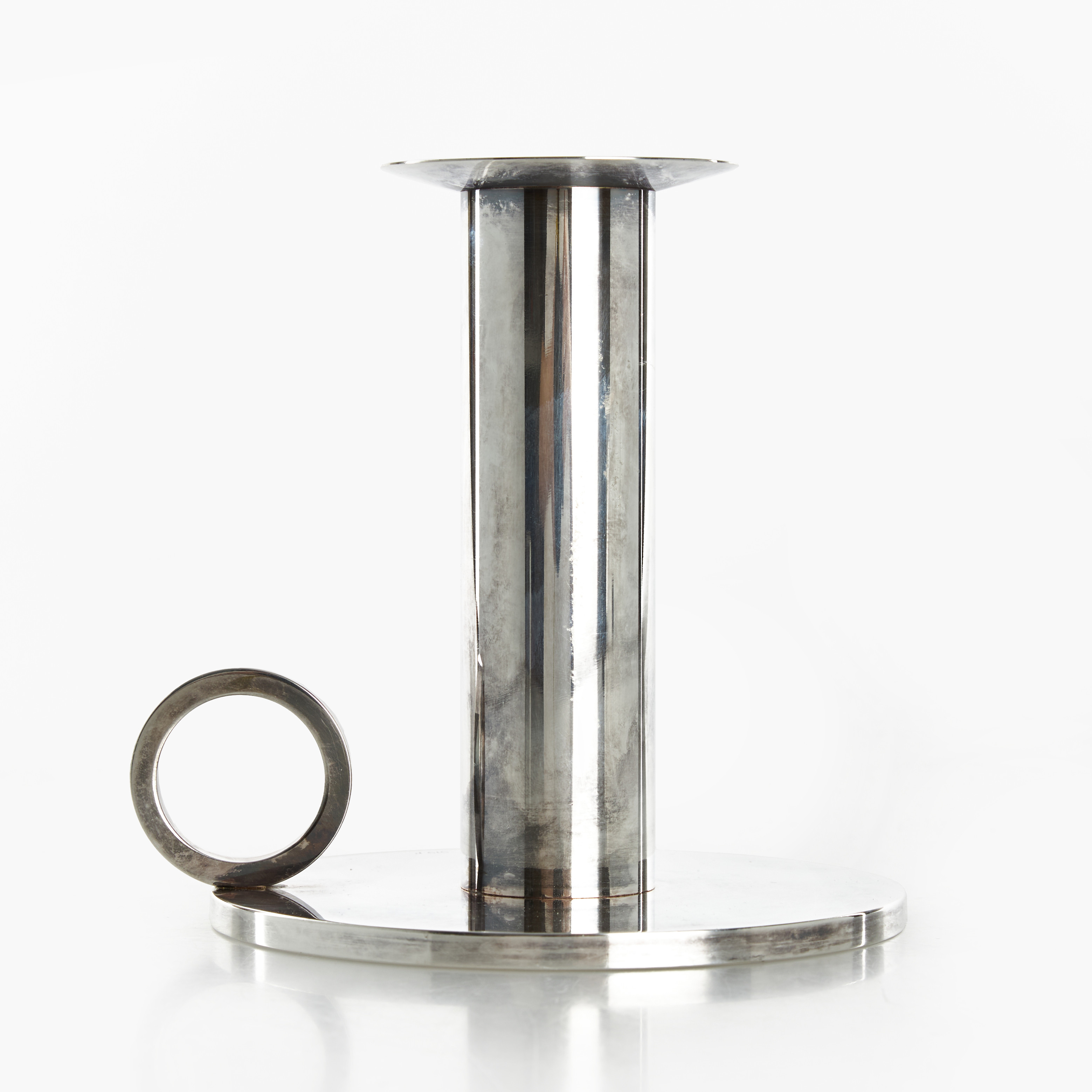 SIGURD PERSSON (SVERIGE, 1914–2003). Kammarljusstake, nysilver, märkt SIG.P, tilldelad Utmärkt Svensk Form.