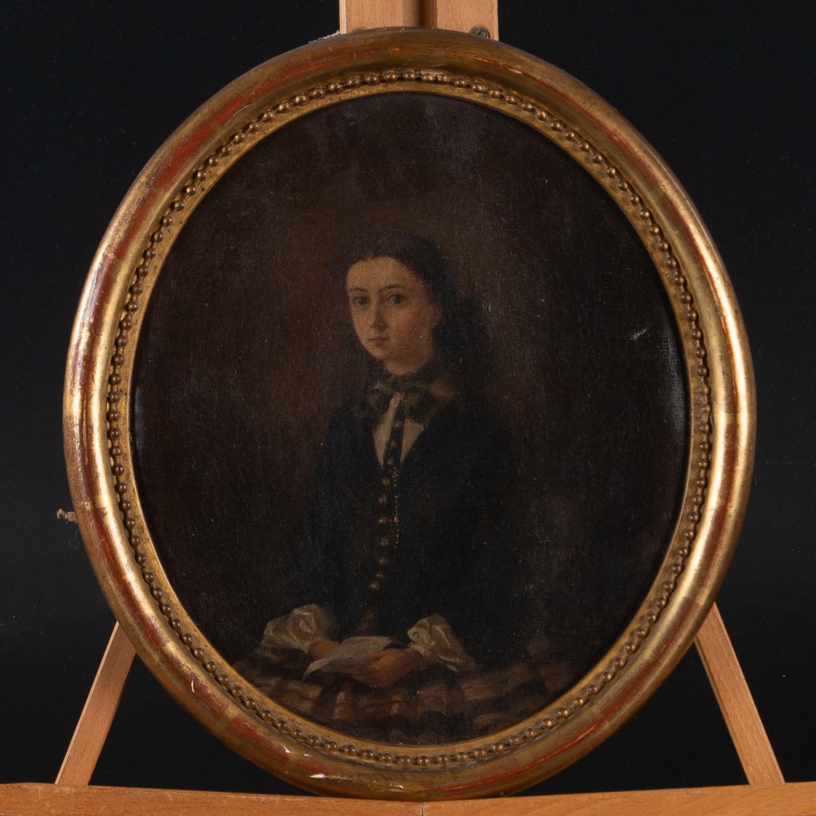 HENRIC ANKARCRONA. TILLSKRIVEN. Olja på duk, porträtt, daterad 1888.