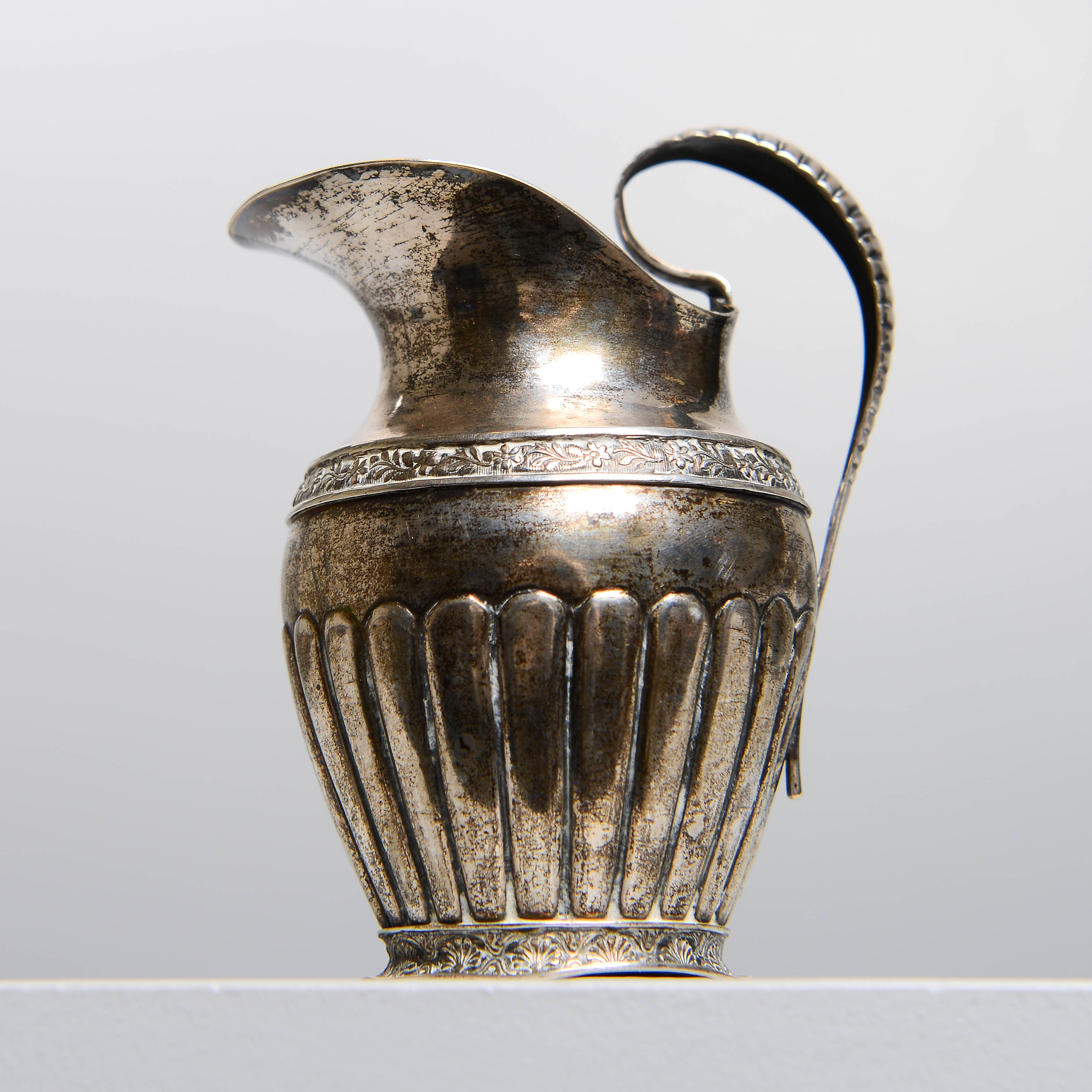NILS WENDELIUS. Gräddkanna, empire, silver, Uppsala, 1844.