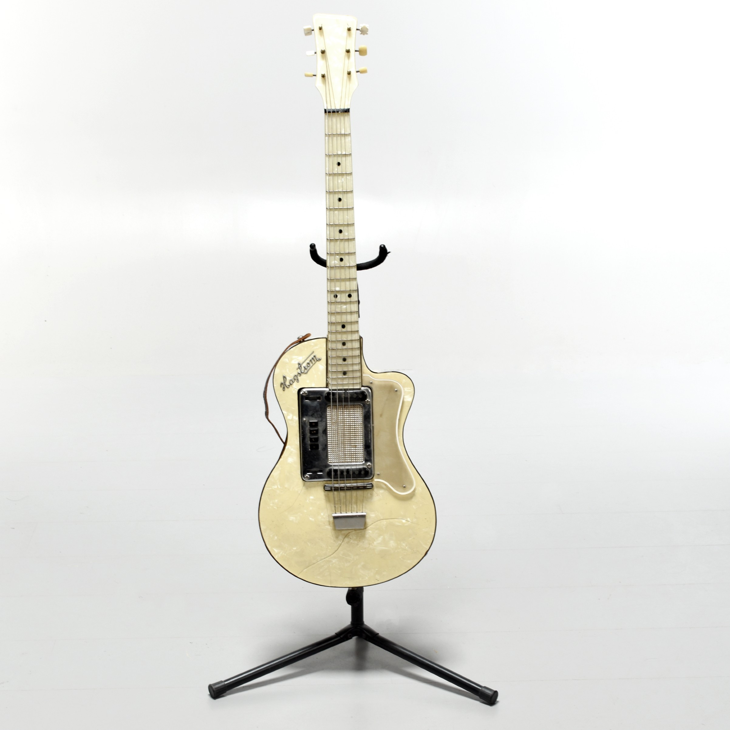HAGSTRÖM. Elgitarr, De Luxe P46, marmorerad, Pärlemor, Sverige, 1950/60-tal.