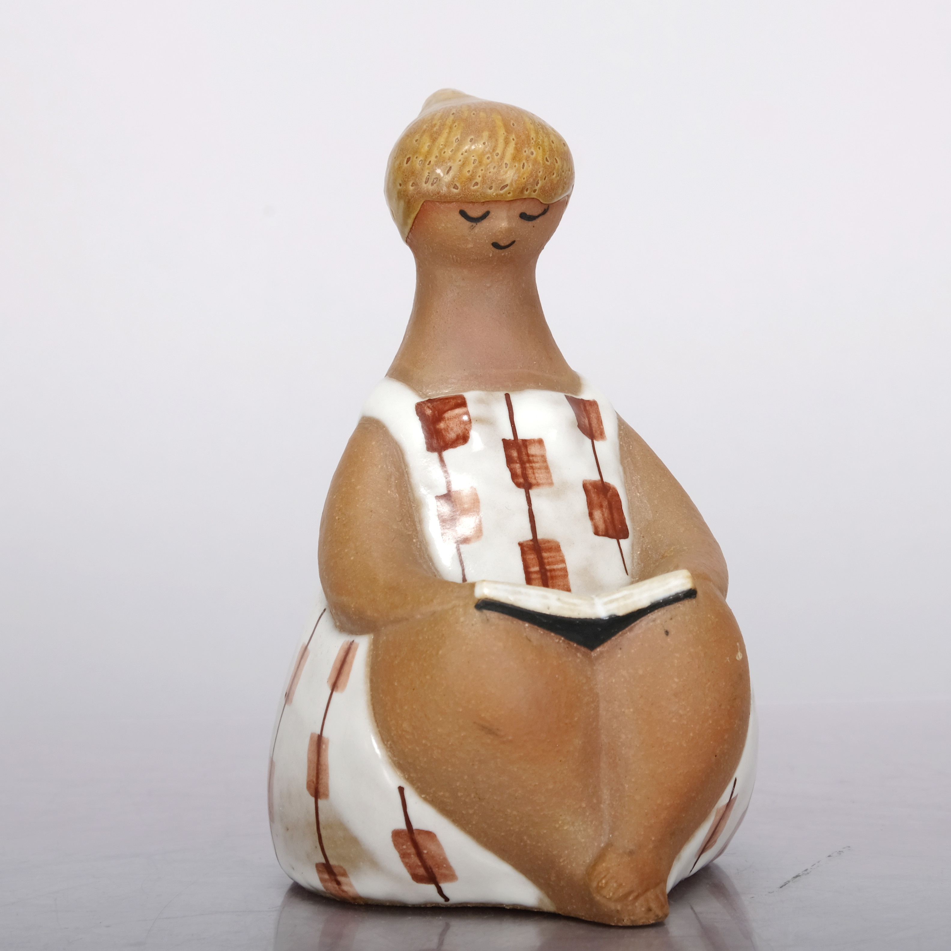 LISA LARSON. Figurin, stengods, "Charlotta" Lisa Larson, ur serien ABC-flickor, Gustavsberg.