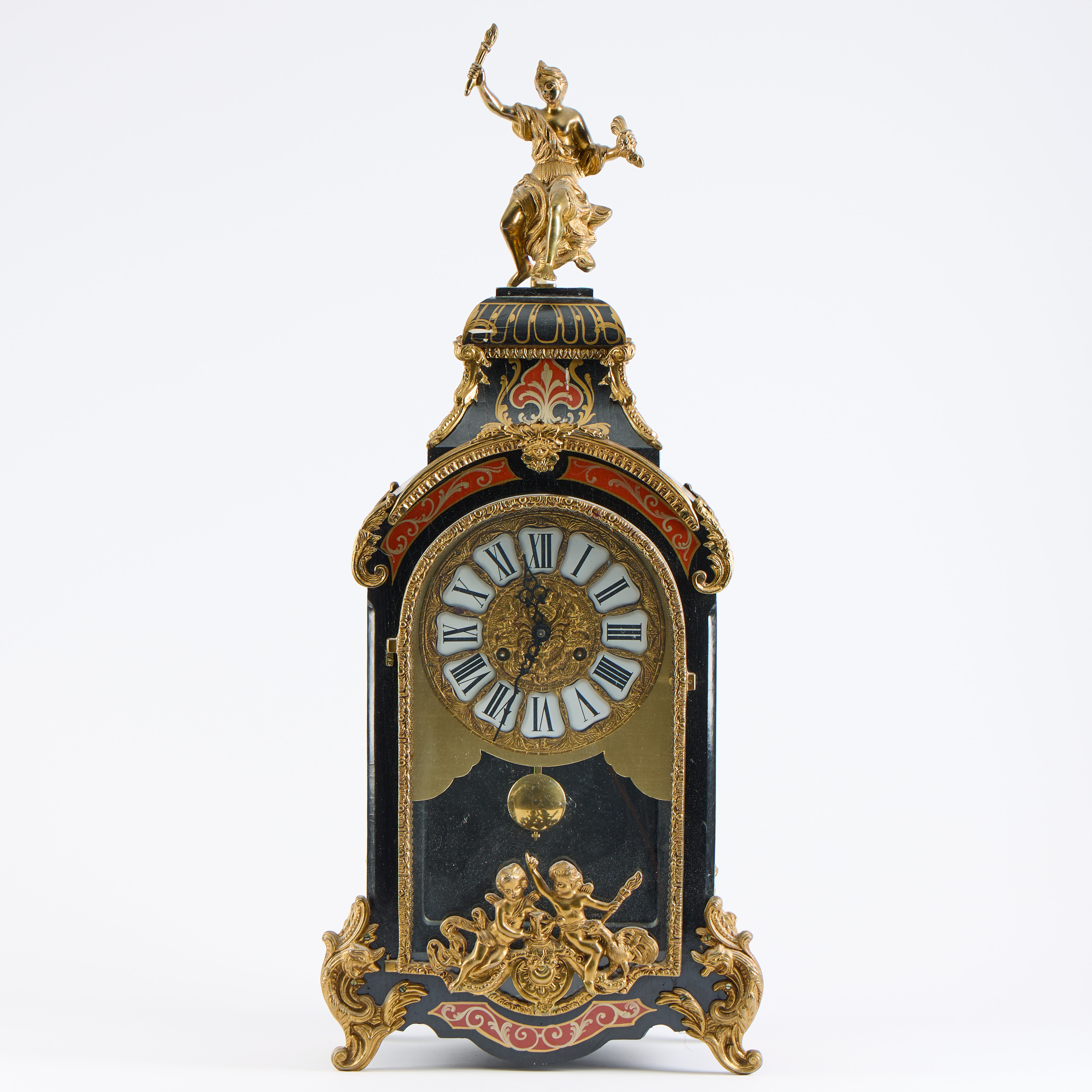 BORDSPENDYL. Boulle-stil, 1800-talets slut.